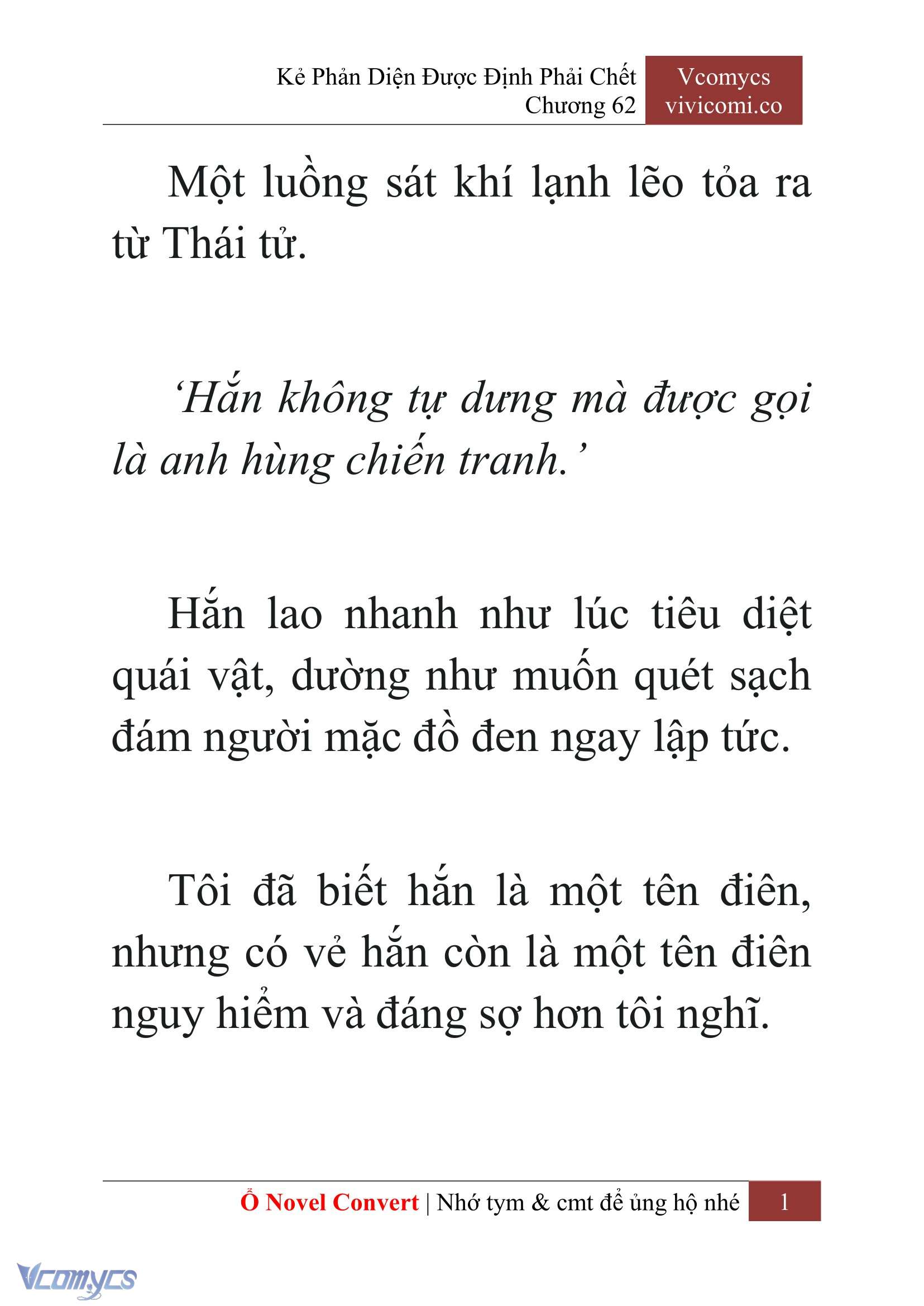 [Novel] Kẻ Phản Diện Được Định Phải Chết Chap 62 - Trang 2
