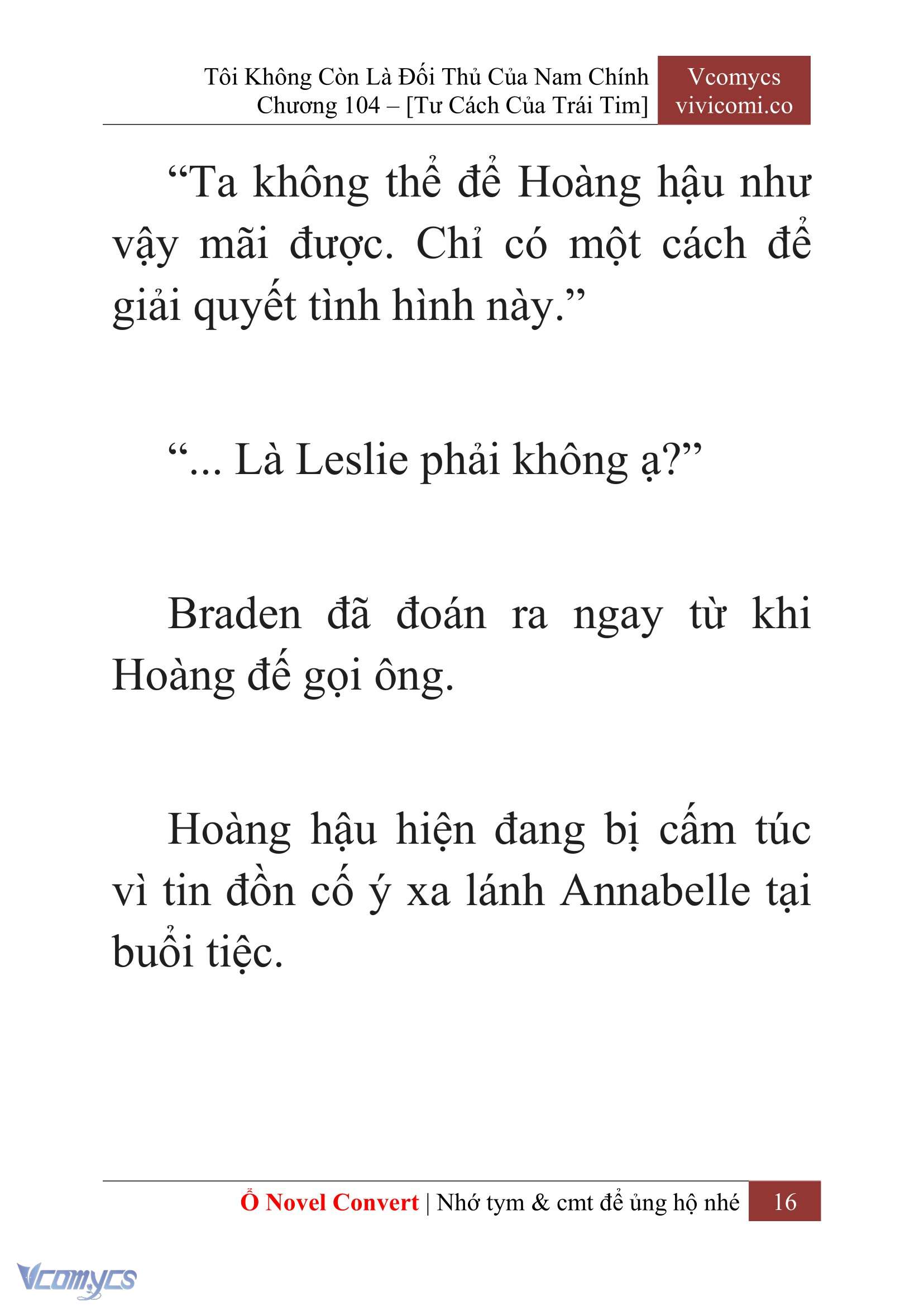 [Novel] Tôi Không Còn Là Đối Thủ Của Nam Chính Chap 104 - Trang 2