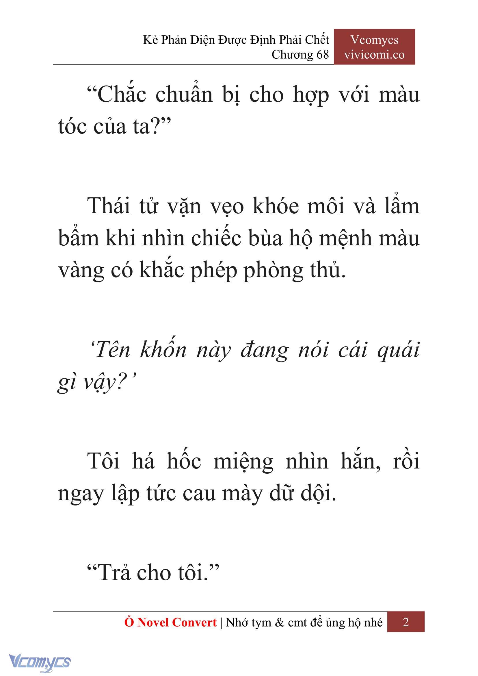 [Novel] Kẻ Phản Diện Được Định Phải Chết Chap 68 - Next Chap 69