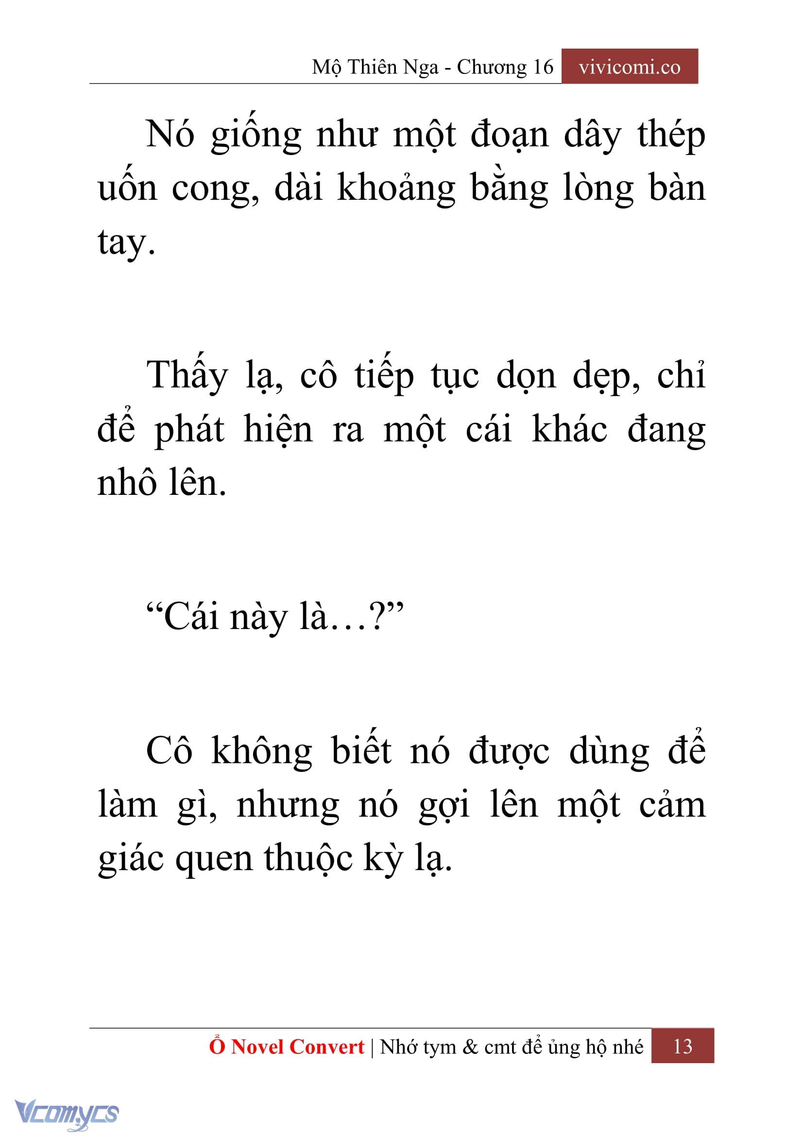 [Novel] Mộ Thiên Nga Chap 16 - Trang 2