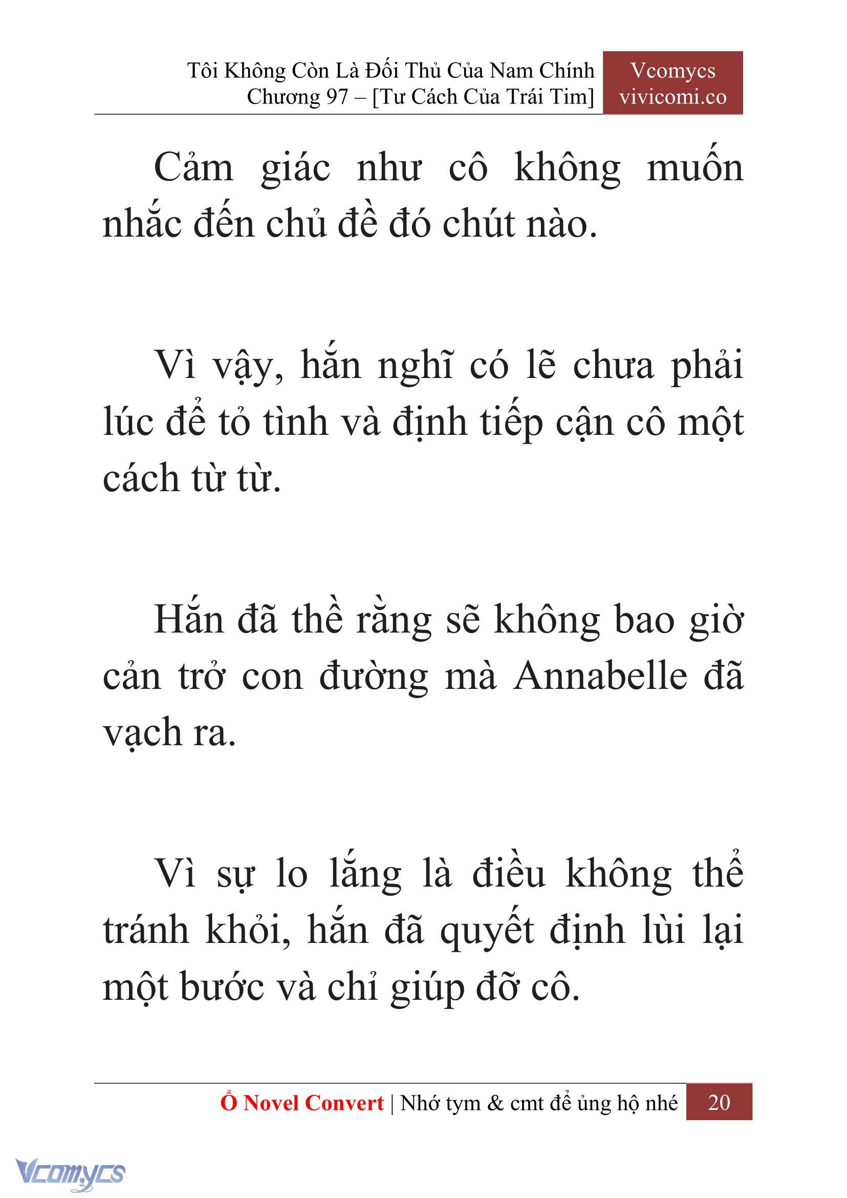 [Novel] Tôi Không Còn Là Đối Thủ Của Nam Chính Chap 97 - Trang 2