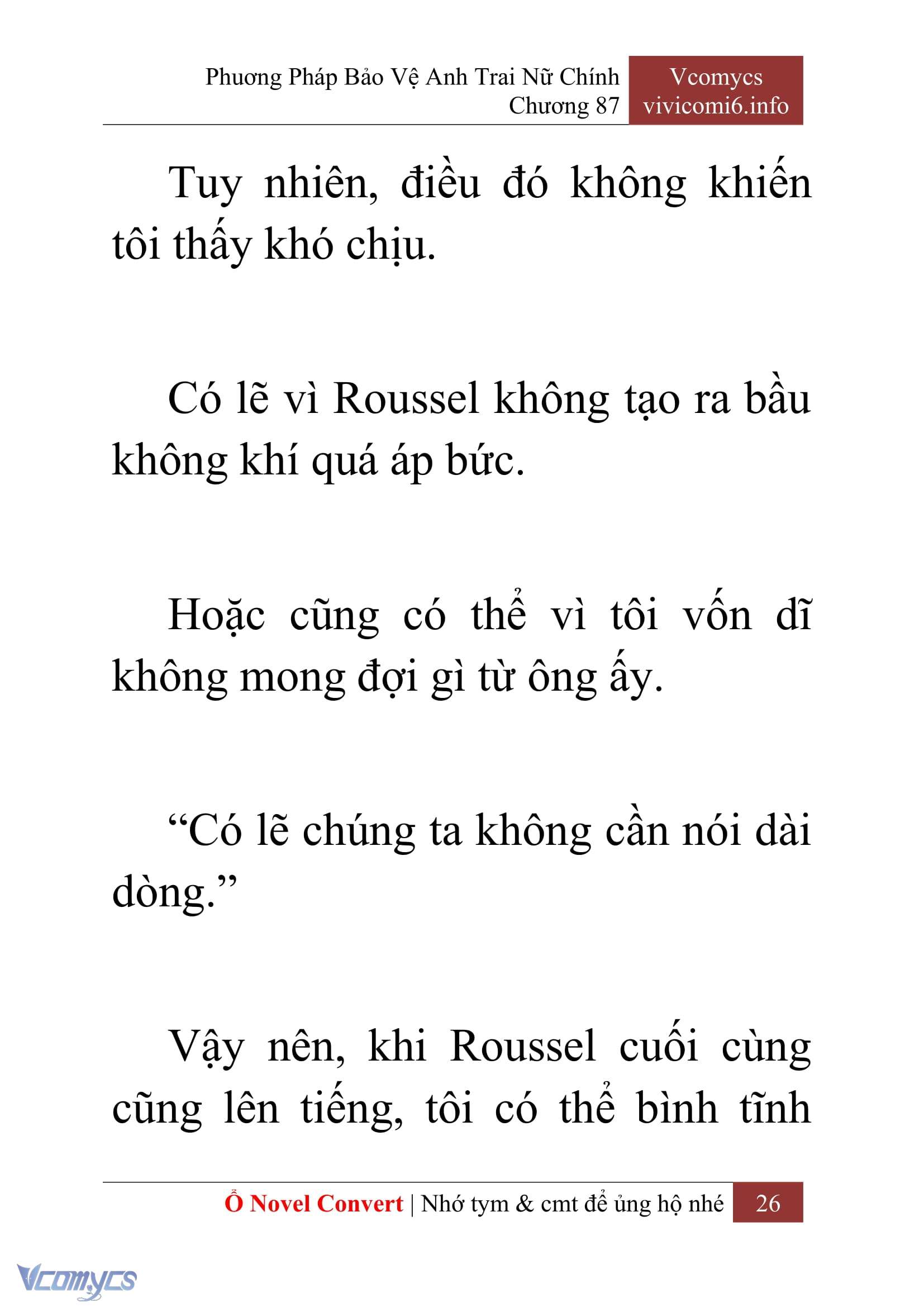 [Novel] Phương Pháp Bảo Vệ Anh Trai Nữ Chính Chap 87 - Trang 2