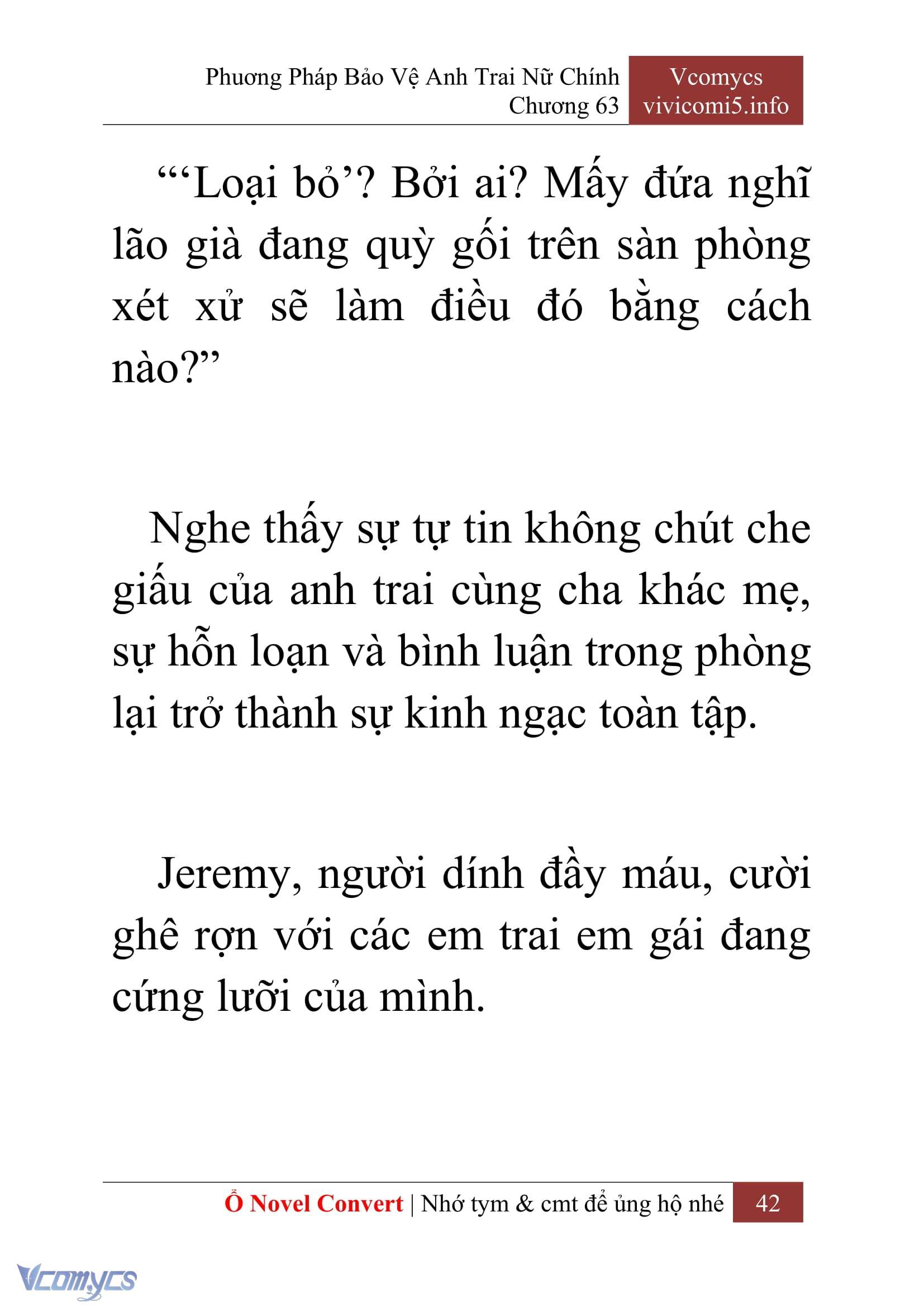 [Novel] Phương Pháp Bảo Vệ Anh Trai Nữ Chính Chap 63 - Trang 2