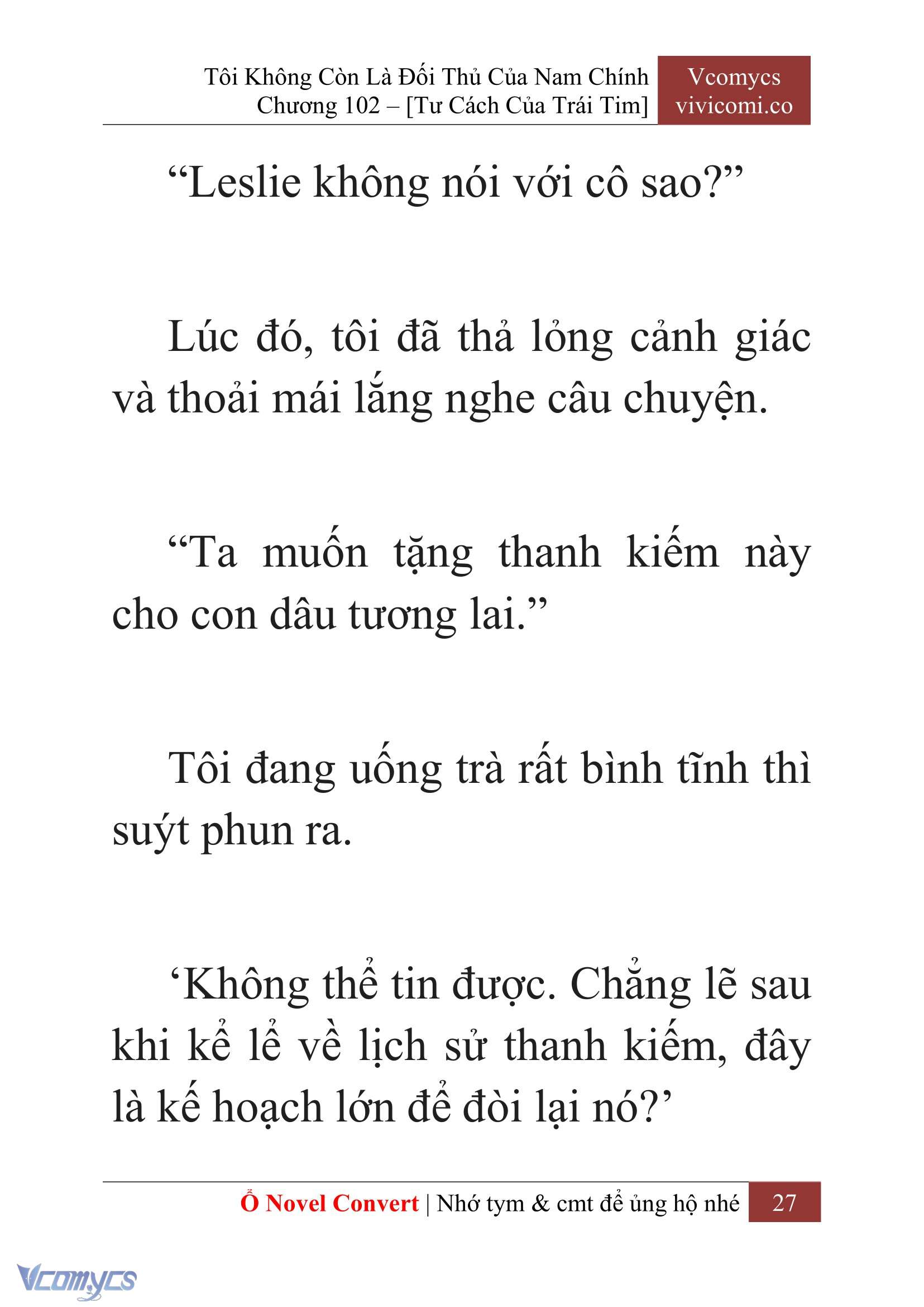 [Novel] Tôi Không Còn Là Đối Thủ Của Nam Chính Chap 102 - Trang 2