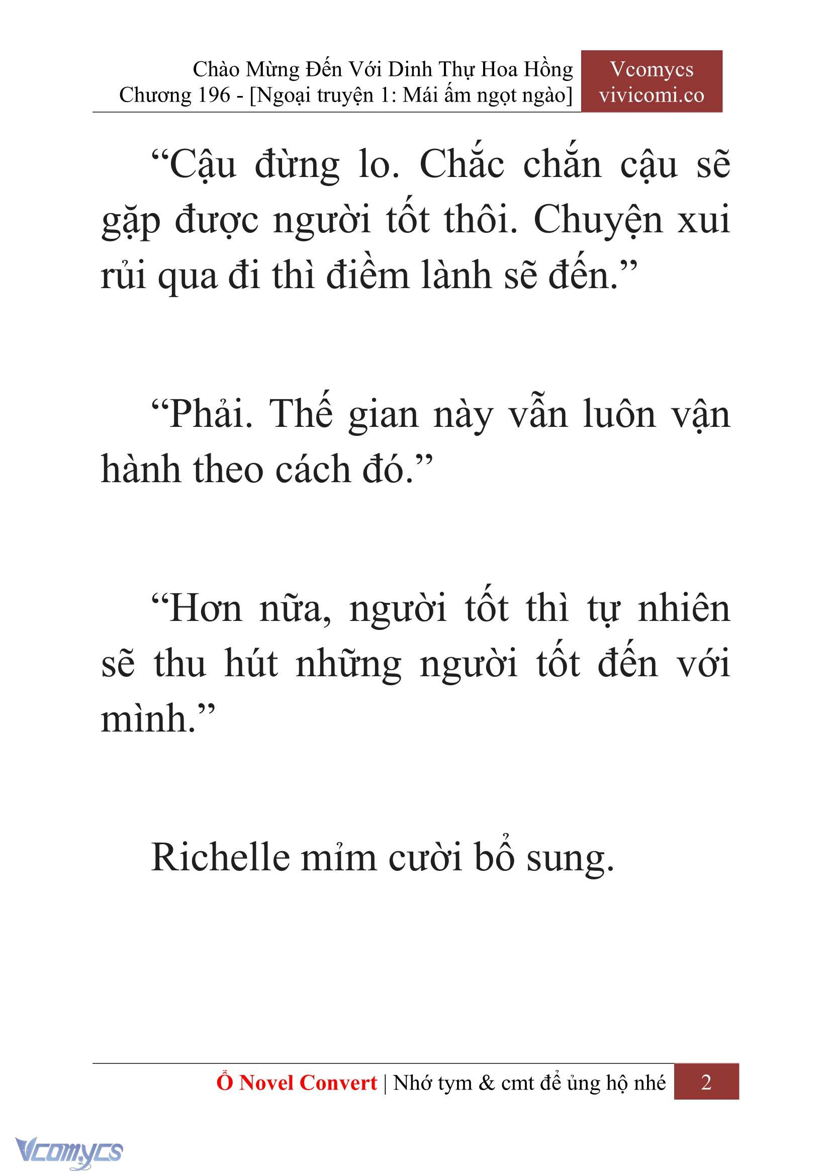 [Novel] Chào Mừng Đến Với Dinh Thự Hoa Hồng Chap 196 - Trang 2