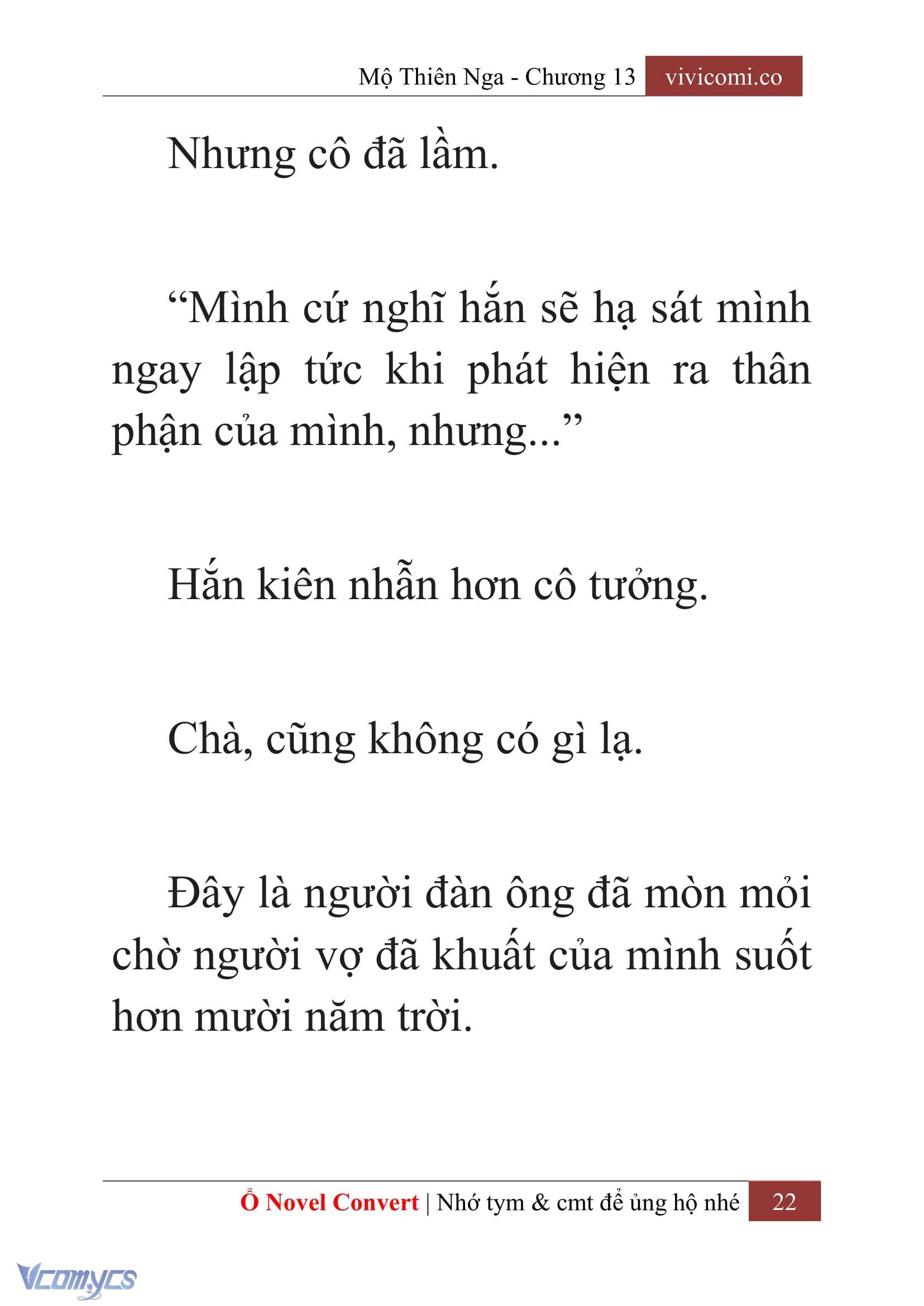[Novel] Mộ Thiên Nga Chap 13 - Trang 2