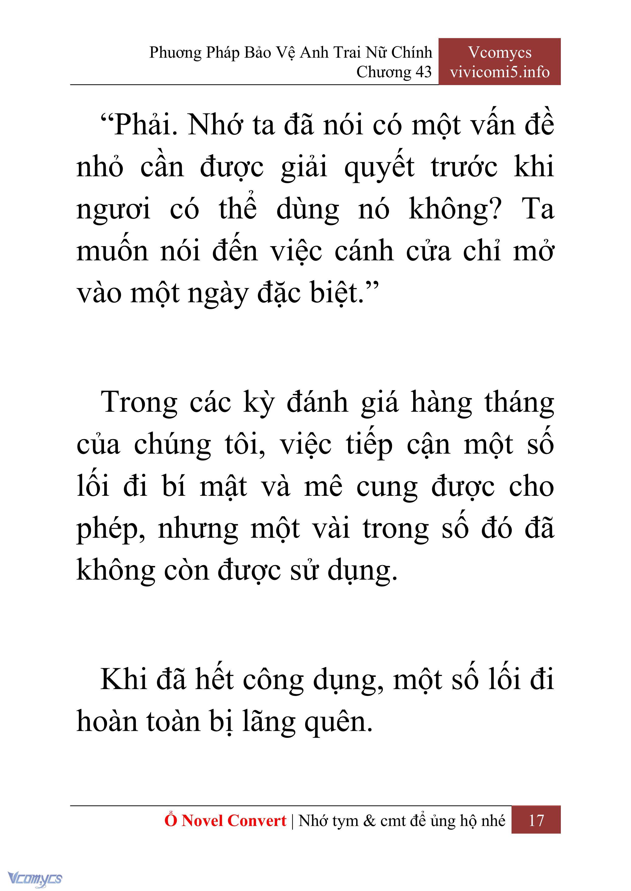 [Novel] Phương Pháp Bảo Vệ Anh Trai Nữ Chính Chap 43 - Trang 2