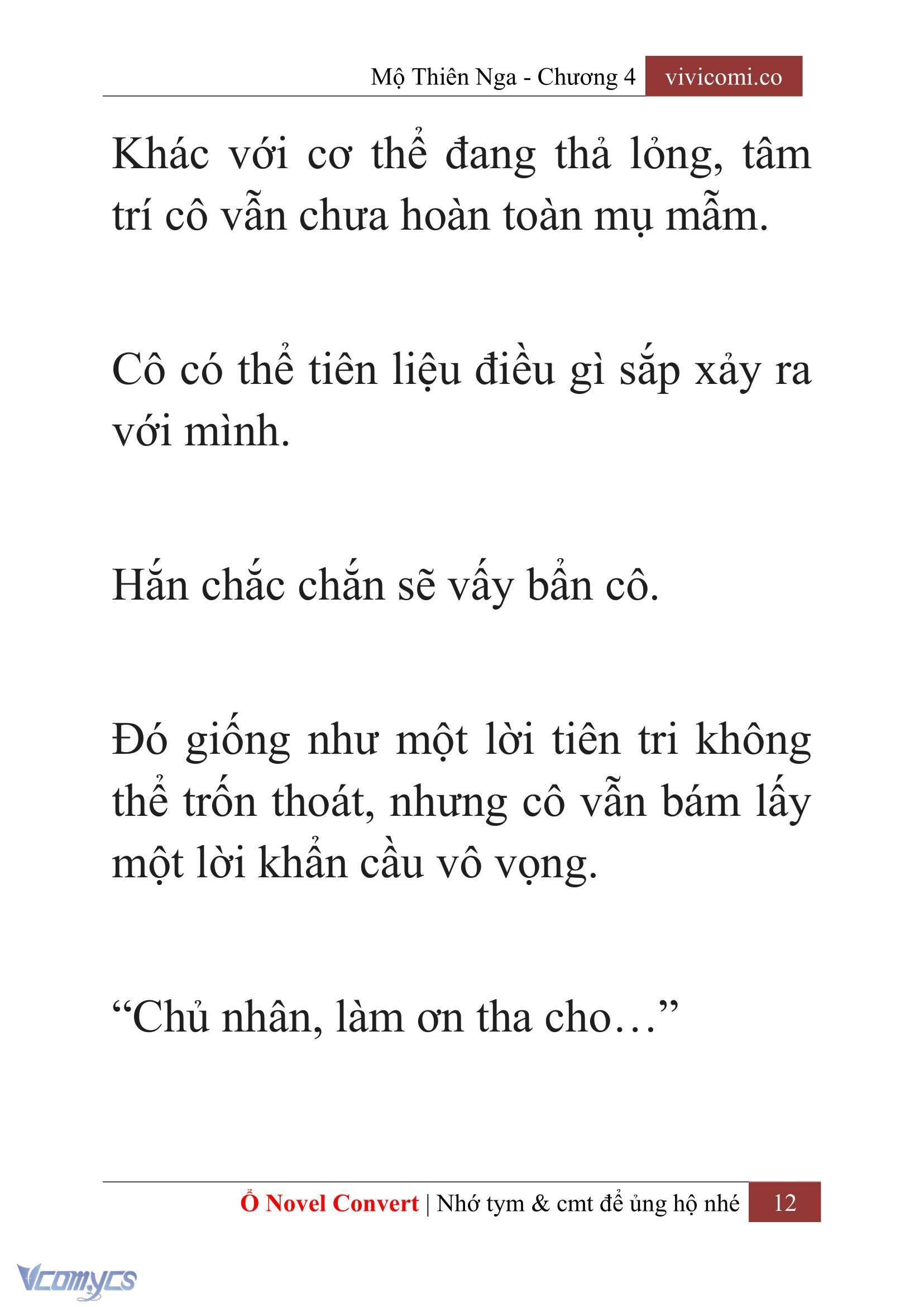 [Novel] Mộ Thiên Nga Chap 4 - Trang 2