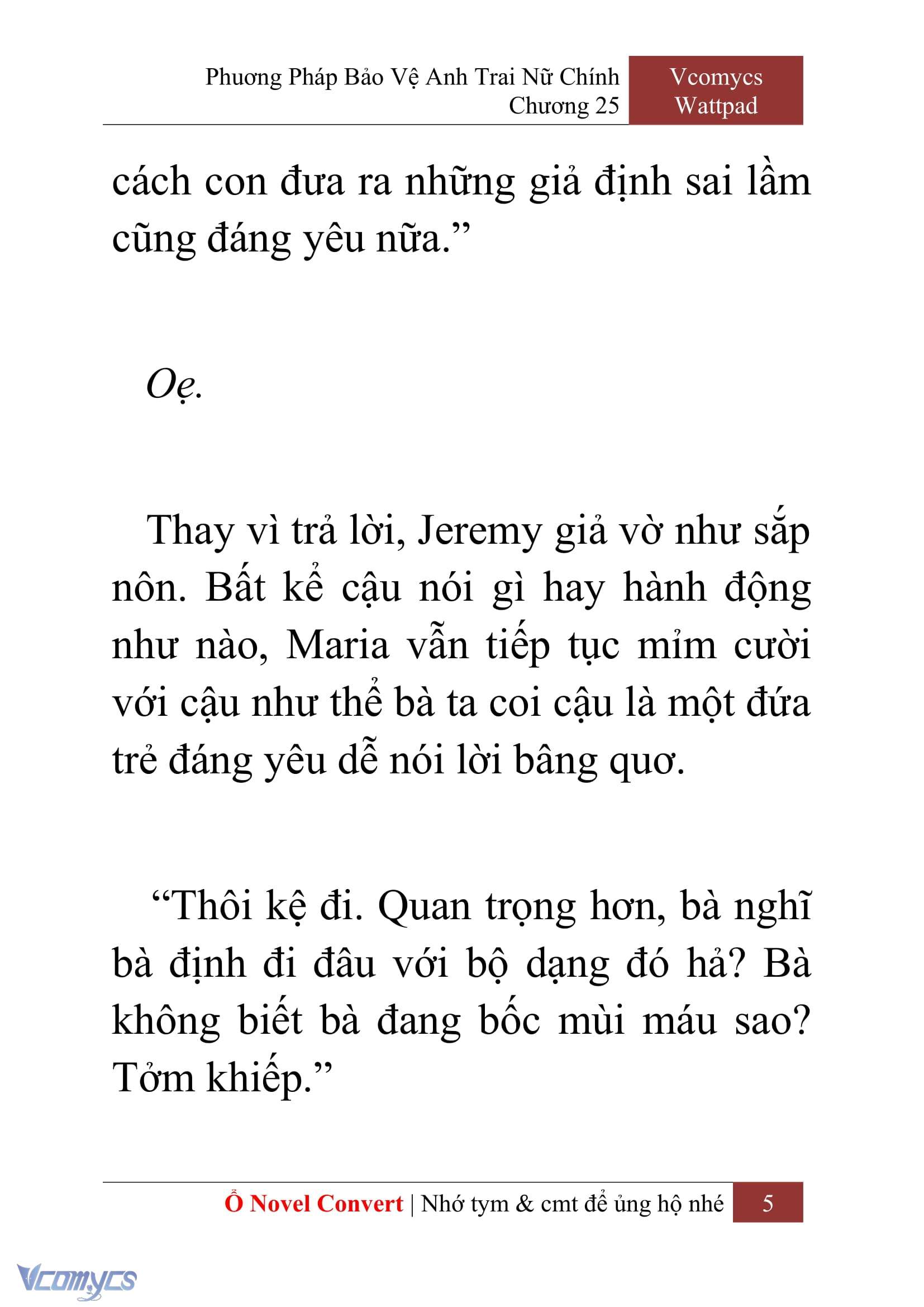 [Novel] Phương Pháp Bảo Vệ Anh Trai Nữ Chính Chap 25 - Trang 2