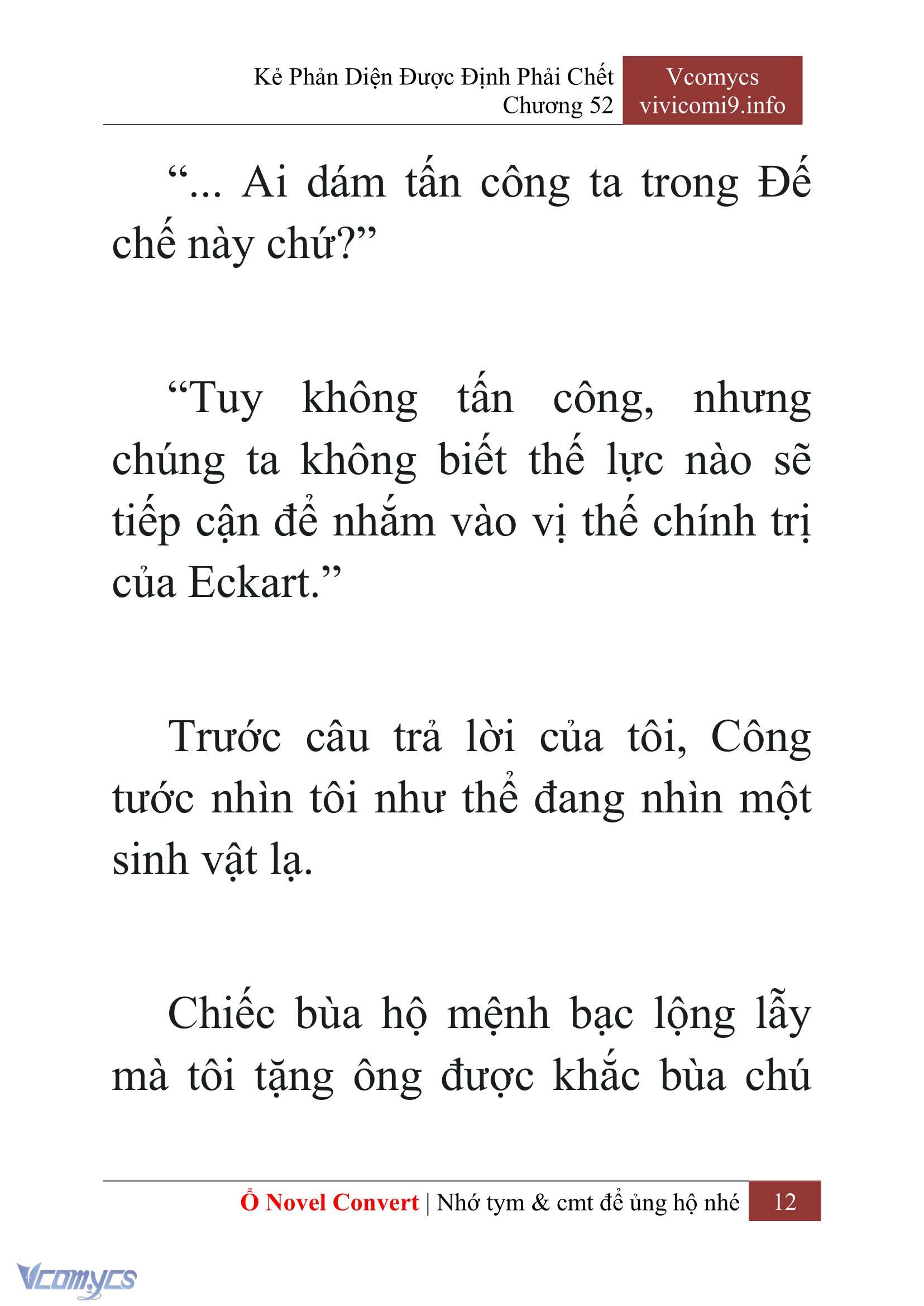 [Novel] Kẻ Phản Diện Được Định Phải Chết Chap 52 - Trang 2