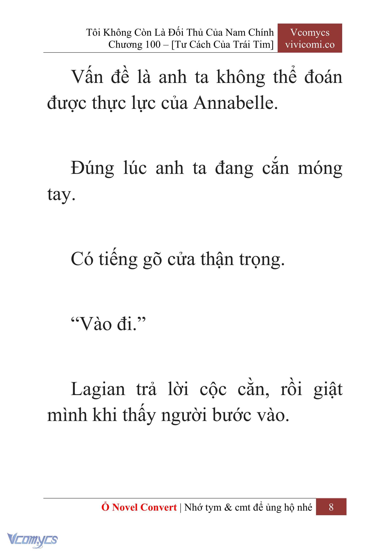 [Novel] Tôi Không Còn Là Đối Thủ Của Nam Chính Chap 100 - Trang 2
