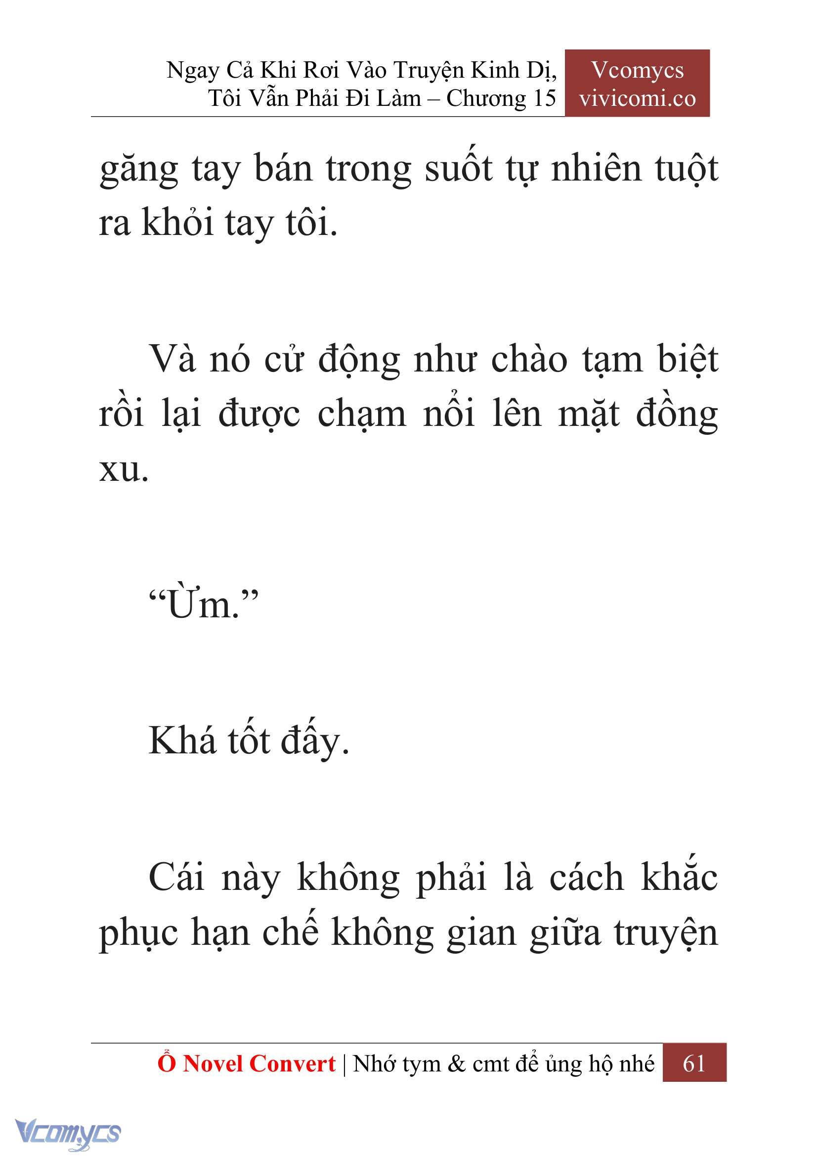 [Novel] Ngay Cả Khi Rơi Vào Truyện Kinh Dị, Tôi Vẫn Phải Đi Làm Chap 15 - Trang 2