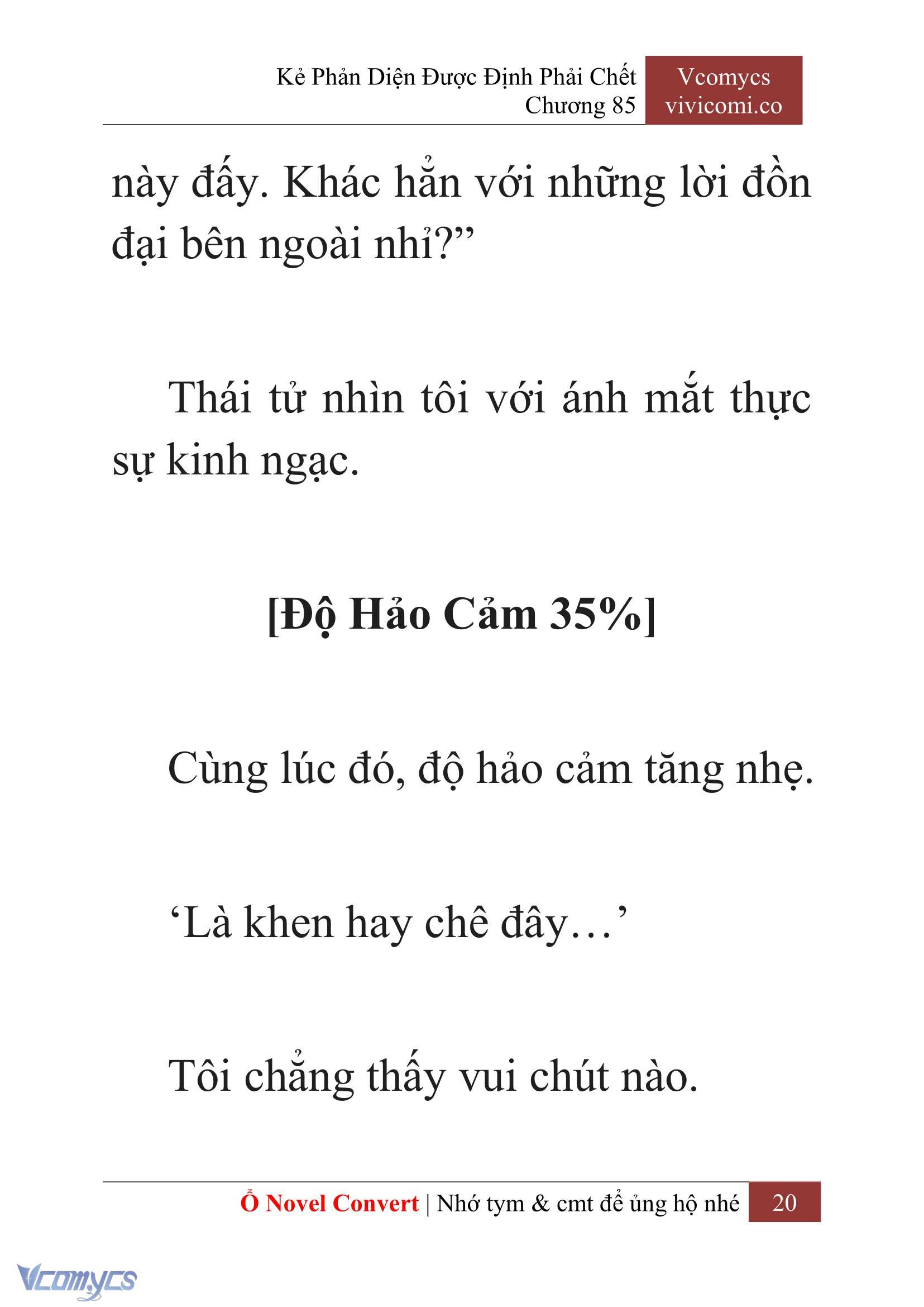[Novel] Kẻ Phản Diện Được Định Phải Chết Chap 85 - Trang 2