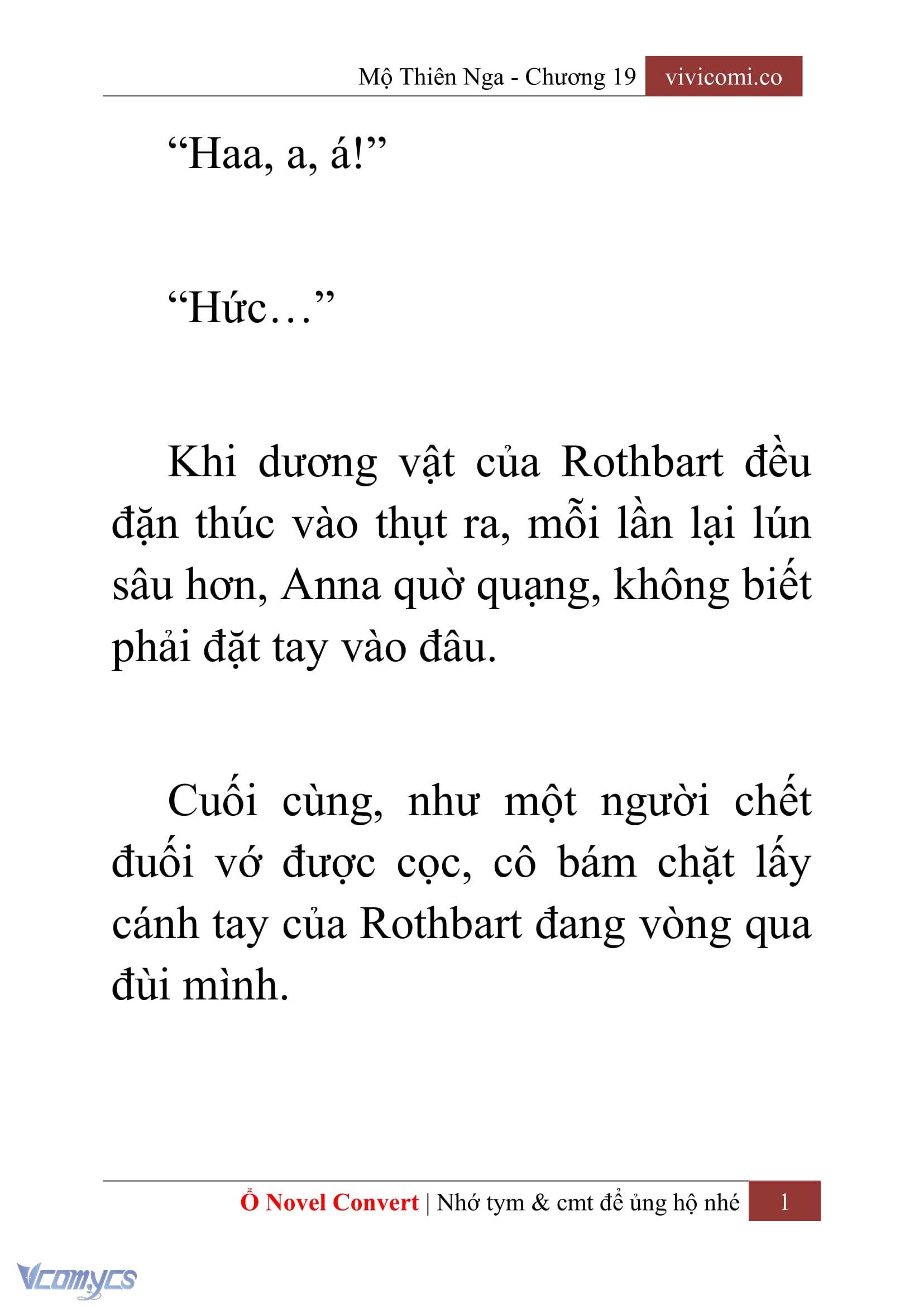 [Novel] Mộ Thiên Nga Chap 19 - Trang 2