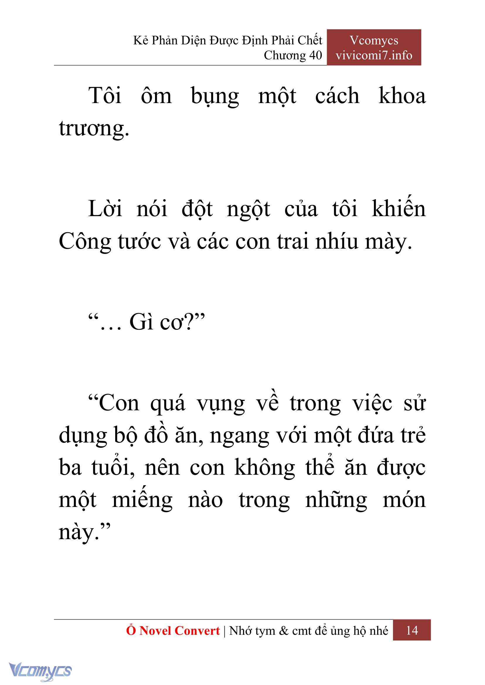 [Novel] Kẻ Phản Diện Được Định Phải Chết Chap 40 - Trang 2