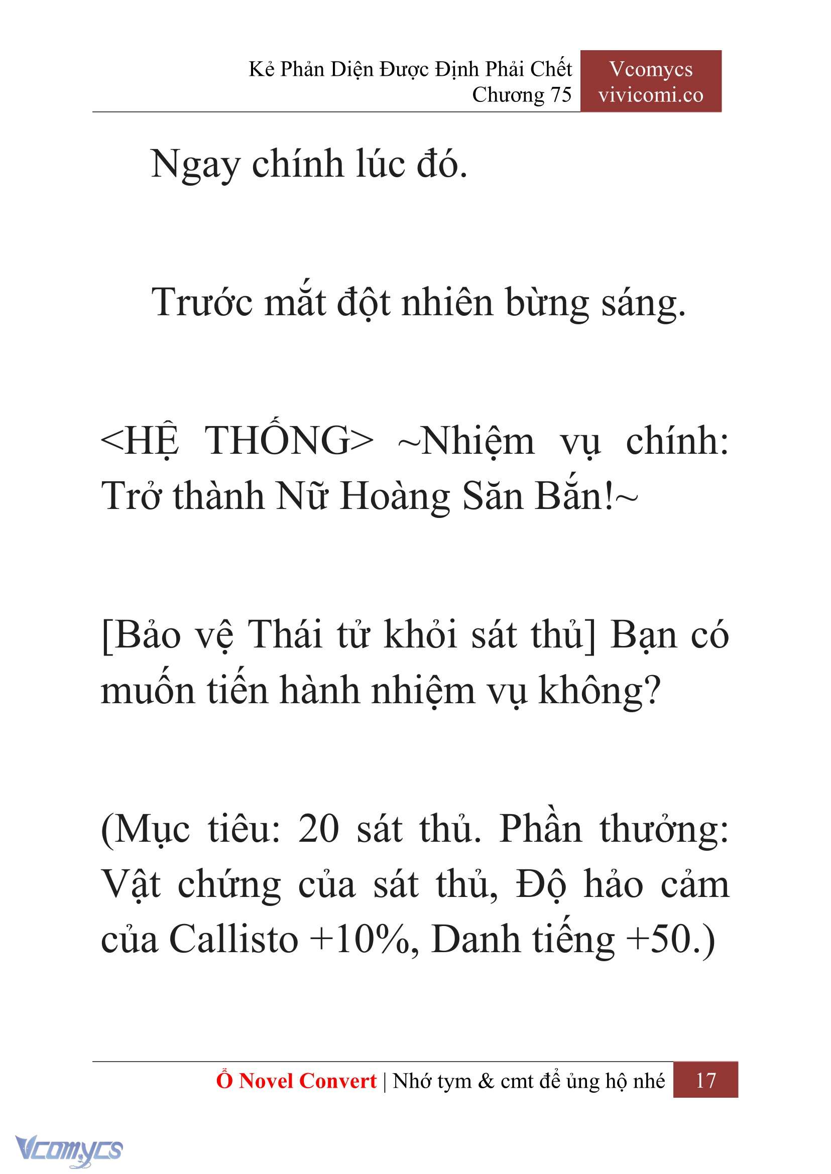 [Novel] Kẻ Phản Diện Được Định Phải Chết Chap 75 - Next Chap 76