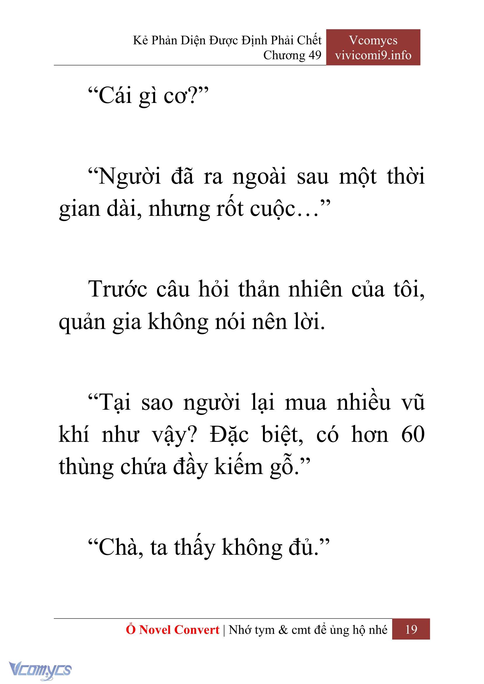 [Novel] Kẻ Phản Diện Được Định Phải Chết Chap 49 - Trang 2