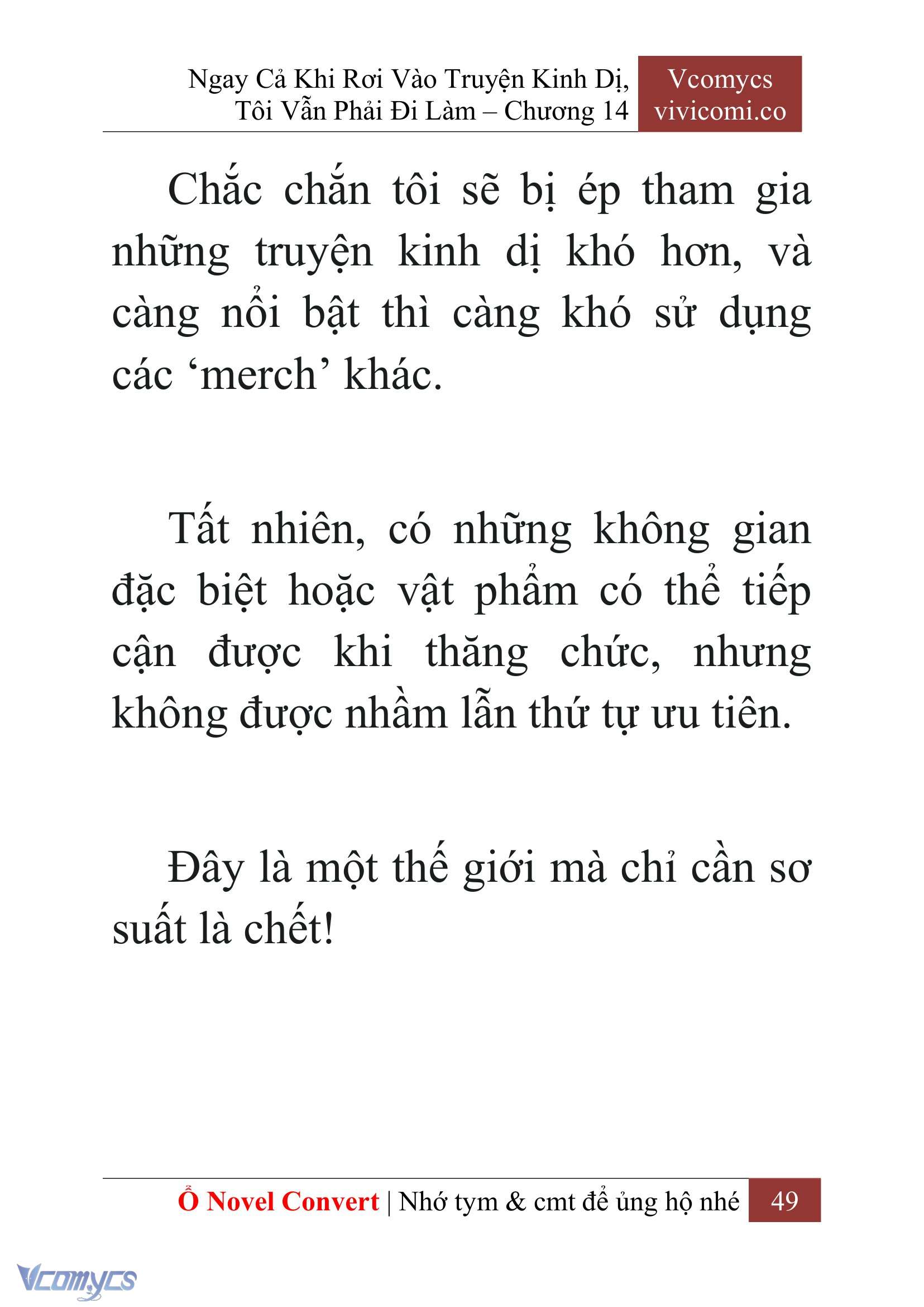 [Novel] Ngay Cả Khi Rơi Vào Truyện Kinh Dị, Tôi Vẫn Phải Đi Làm Chap 14 - Trang 2