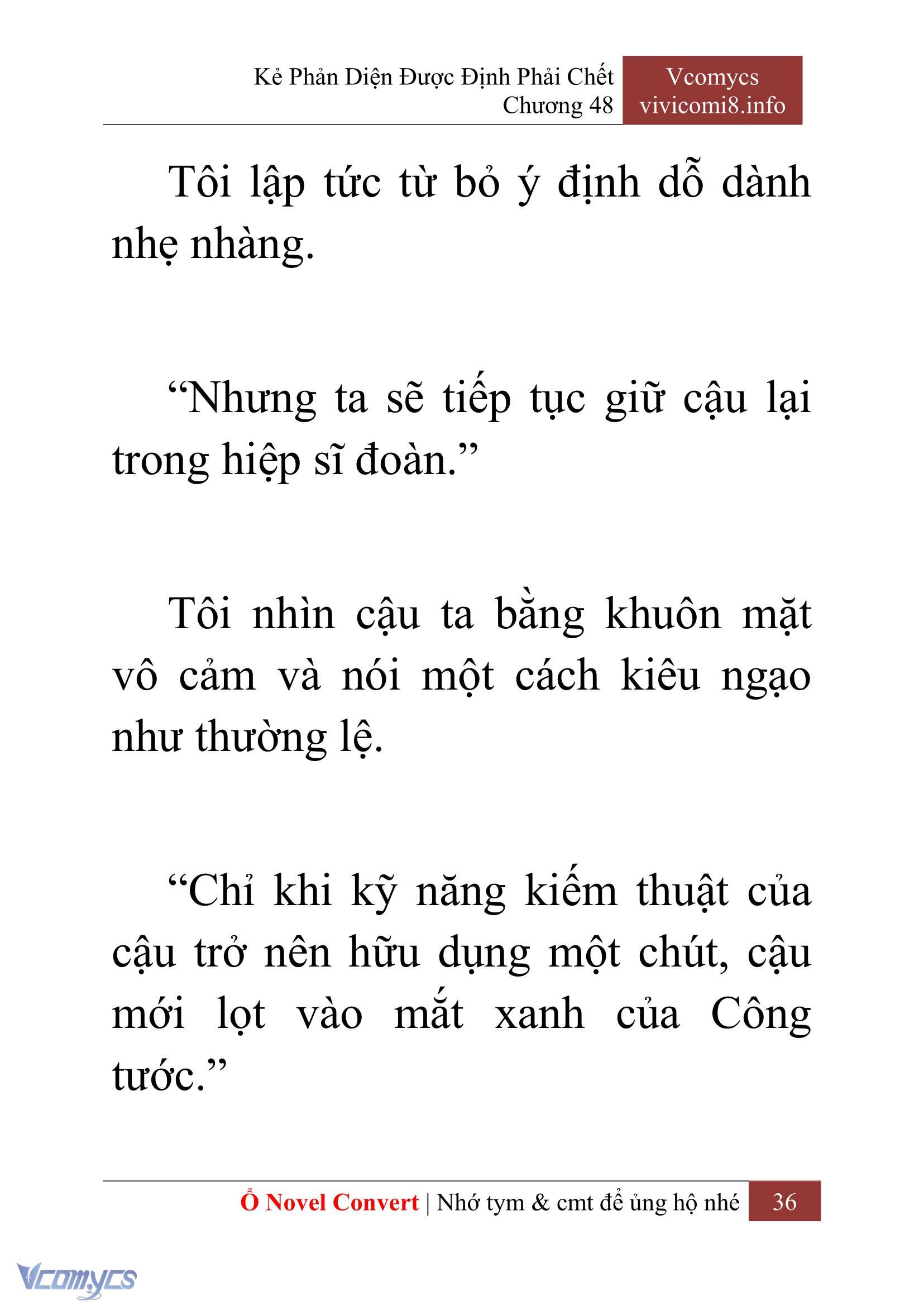 [Novel] Kẻ Phản Diện Được Định Phải Chết Chap 48 - Trang 2