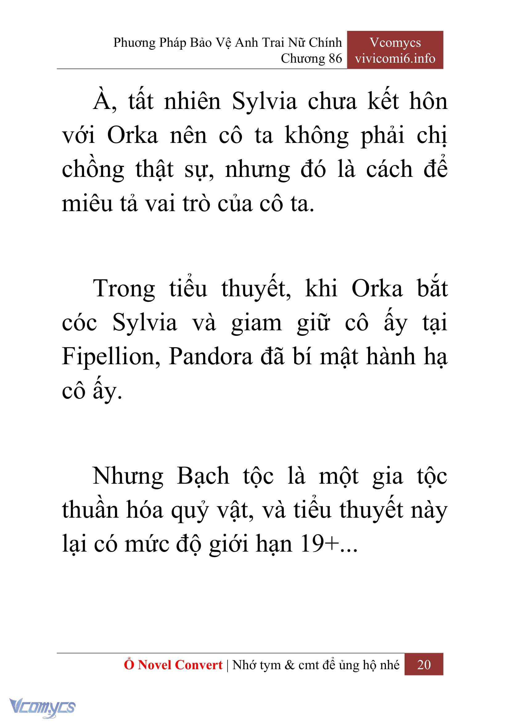 [Novel] Phương Pháp Bảo Vệ Anh Trai Nữ Chính Chap 86 - Trang 2