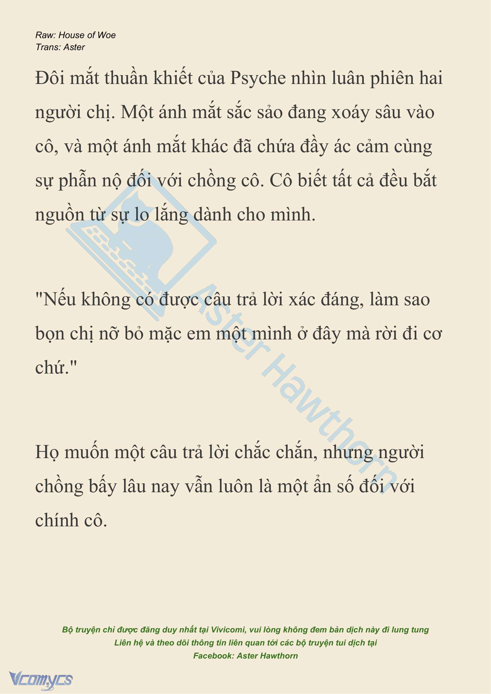 [NOVEL] Dành Cho Các Nữ Thần: Dành cho Psyche Chap 33 - Trang 2