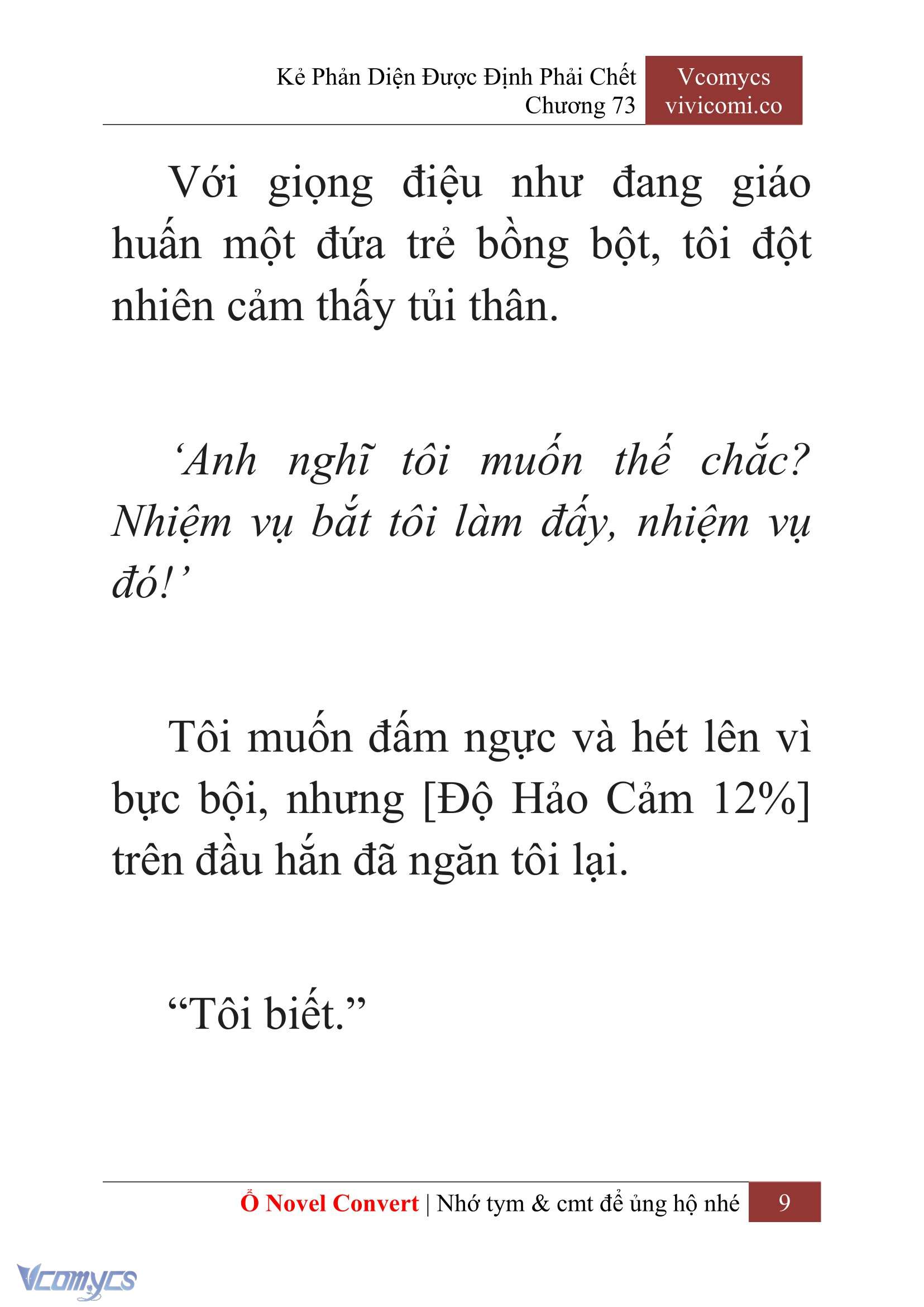 [Novel] Kẻ Phản Diện Được Định Phải Chết Chap 73 - Next Chap 74