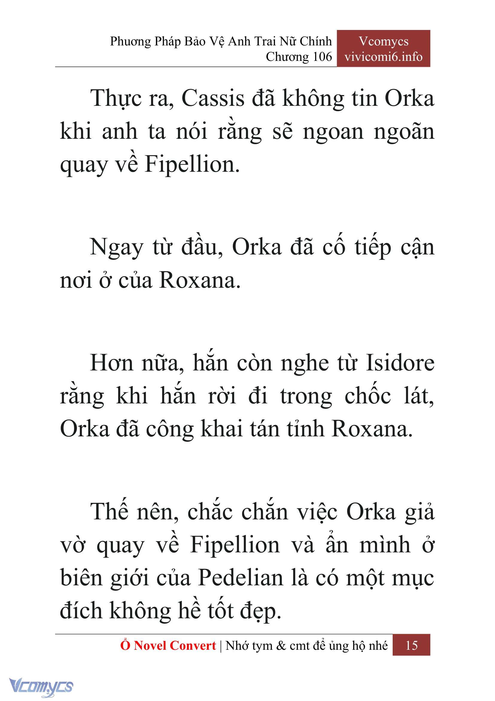 [Novel] Phương Pháp Bảo Vệ Anh Trai Nữ Chính Chap 106 - Trang 2