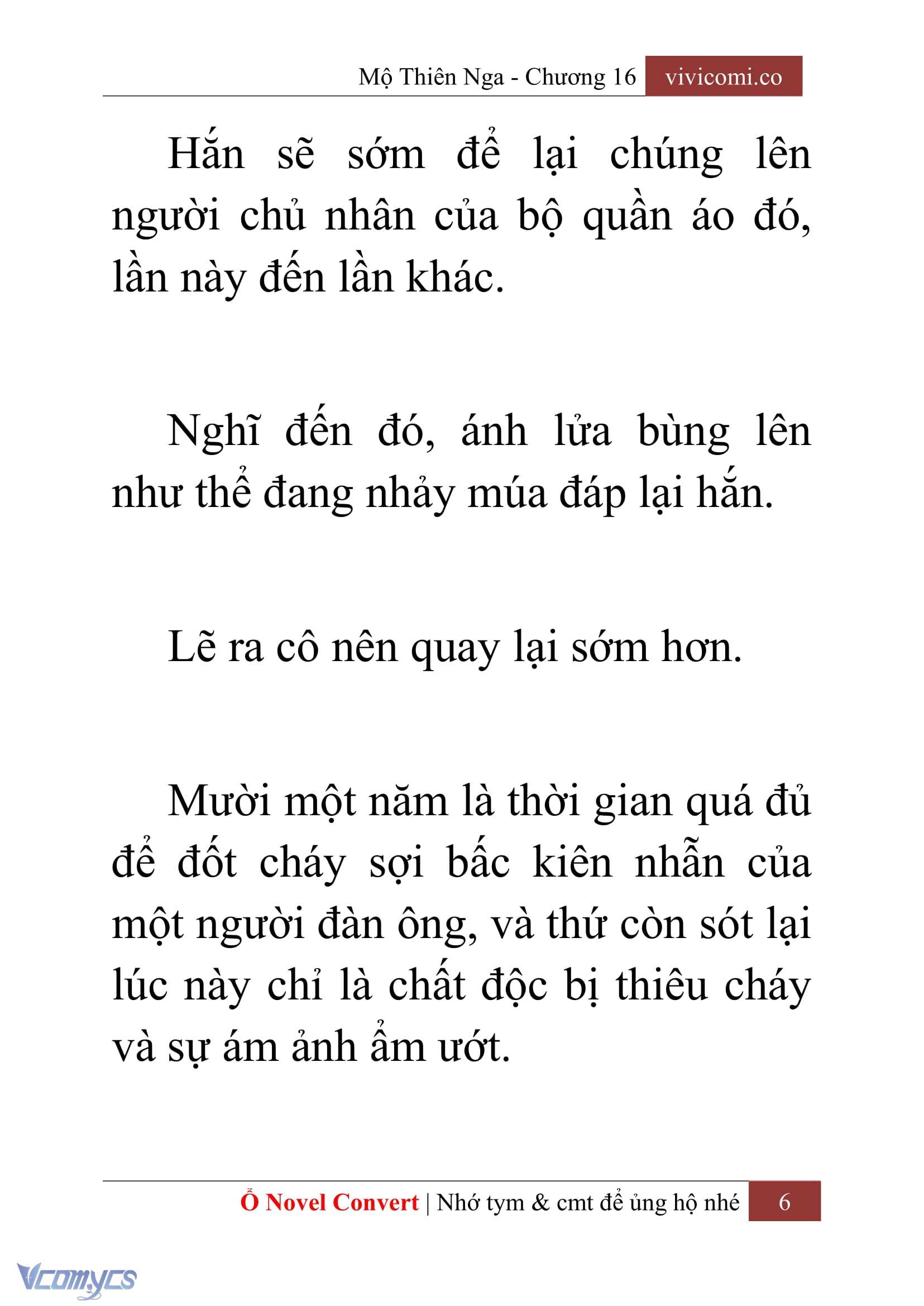 [Novel] Mộ Thiên Nga Chap 16 - Trang 2