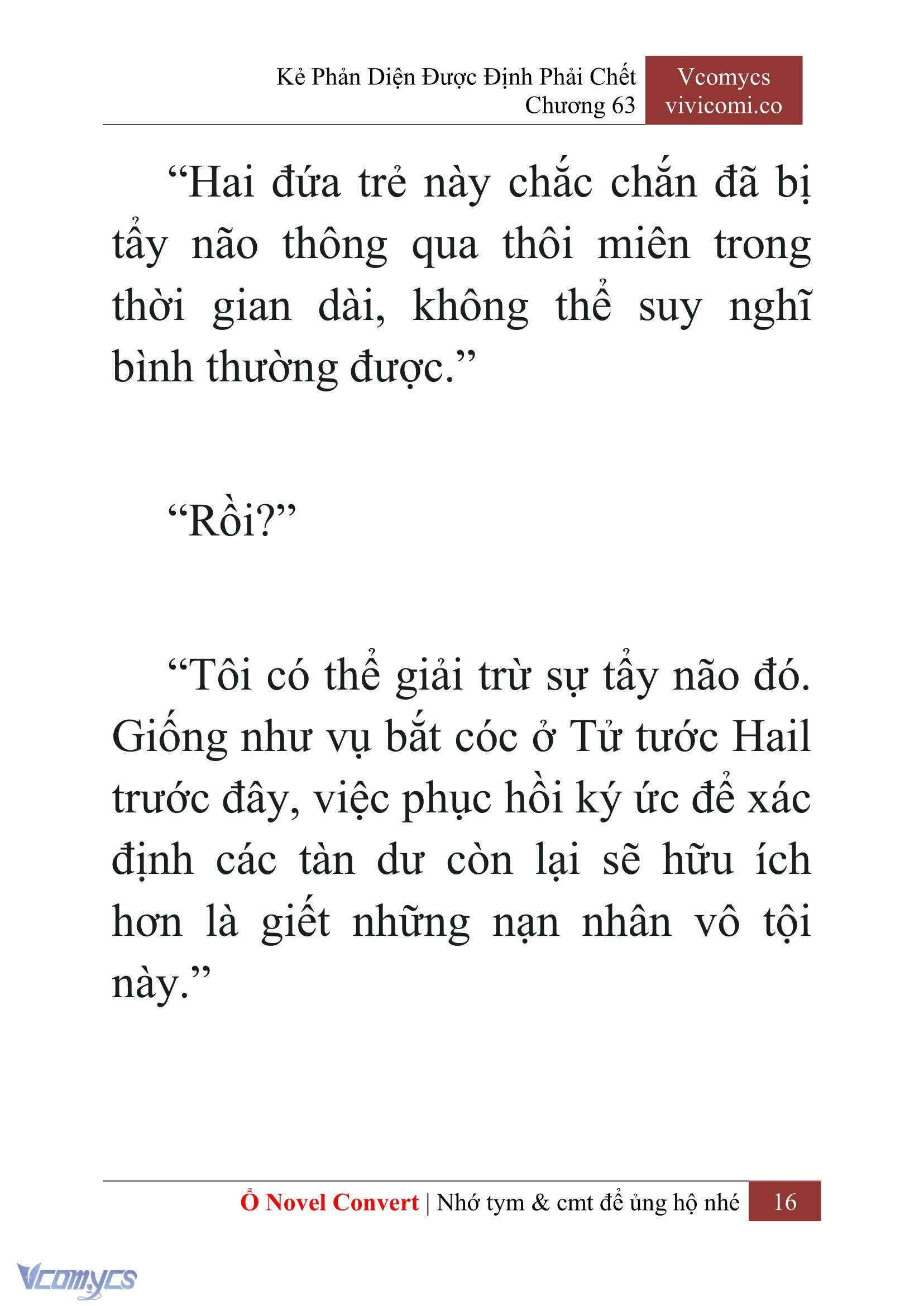 [Novel] Kẻ Phản Diện Được Định Phải Chết Chap 63 - Trang 2
