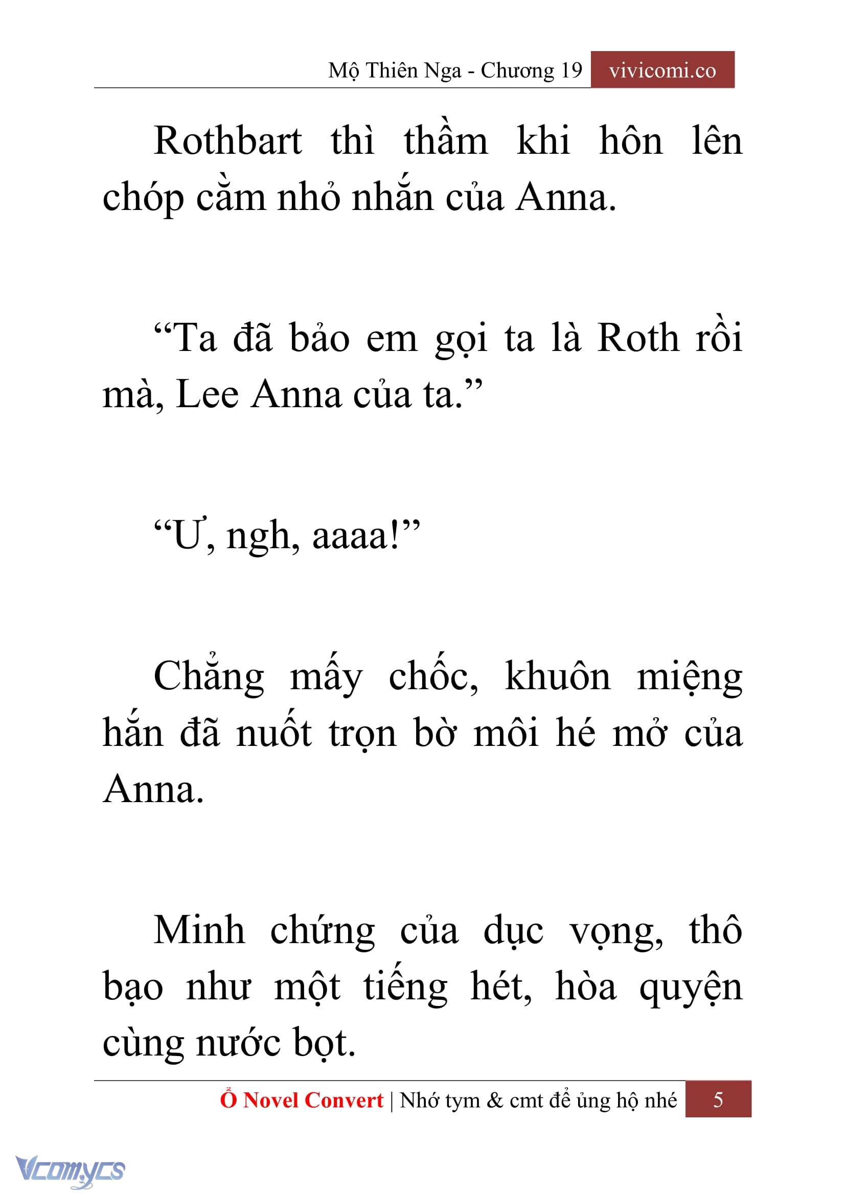 [Novel] Mộ Thiên Nga Chap 19 - Trang 2