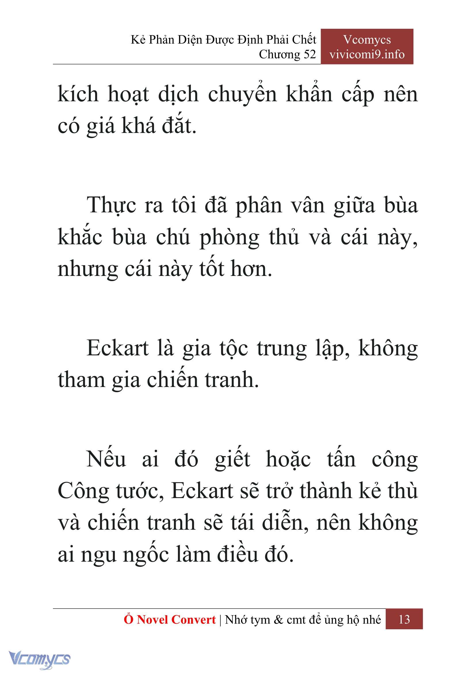 [Novel] Kẻ Phản Diện Được Định Phải Chết Chap 52 - Trang 2