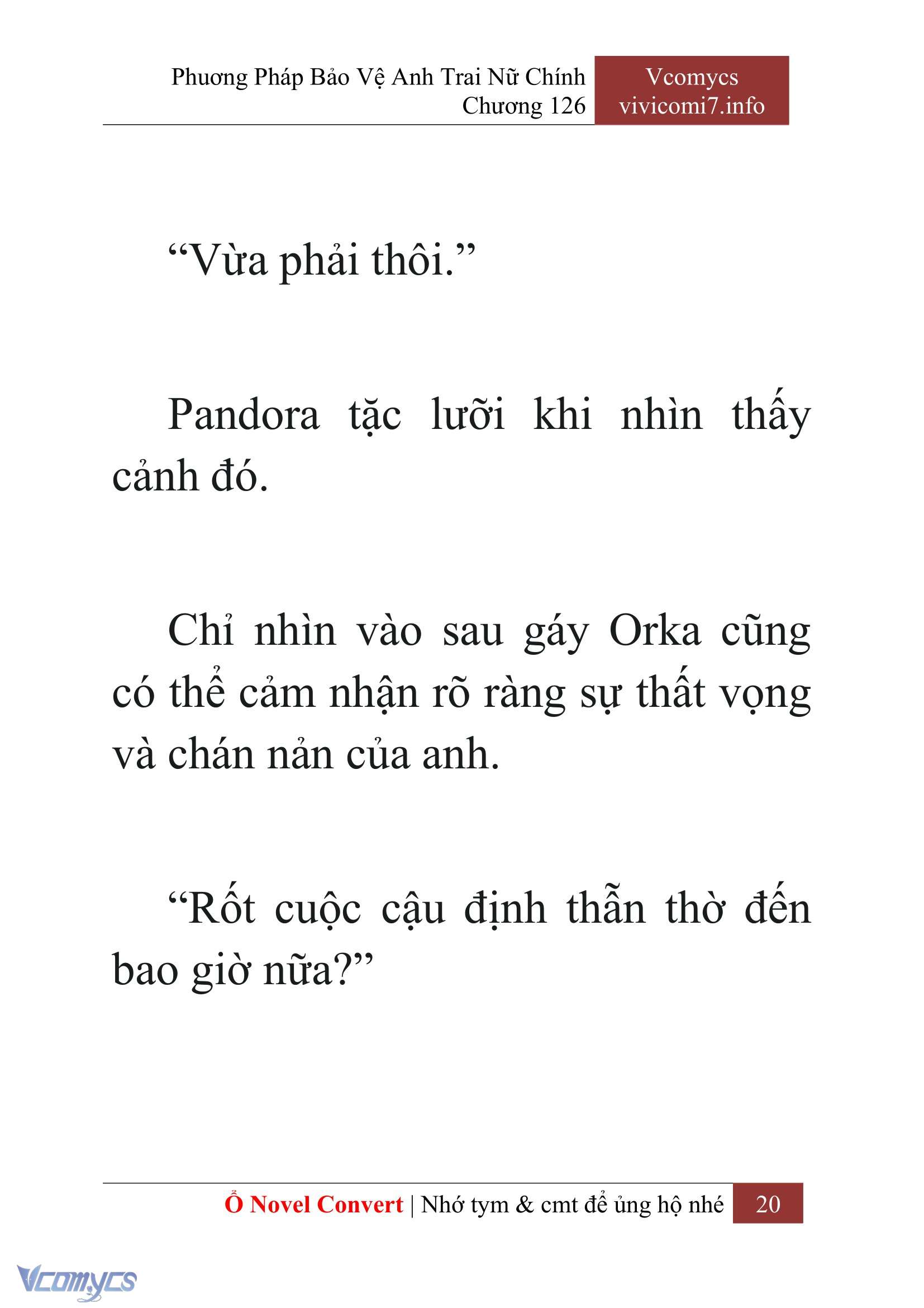 [Novel] Phương Pháp Bảo Vệ Anh Trai Nữ Chính Chap 126 - Trang 2