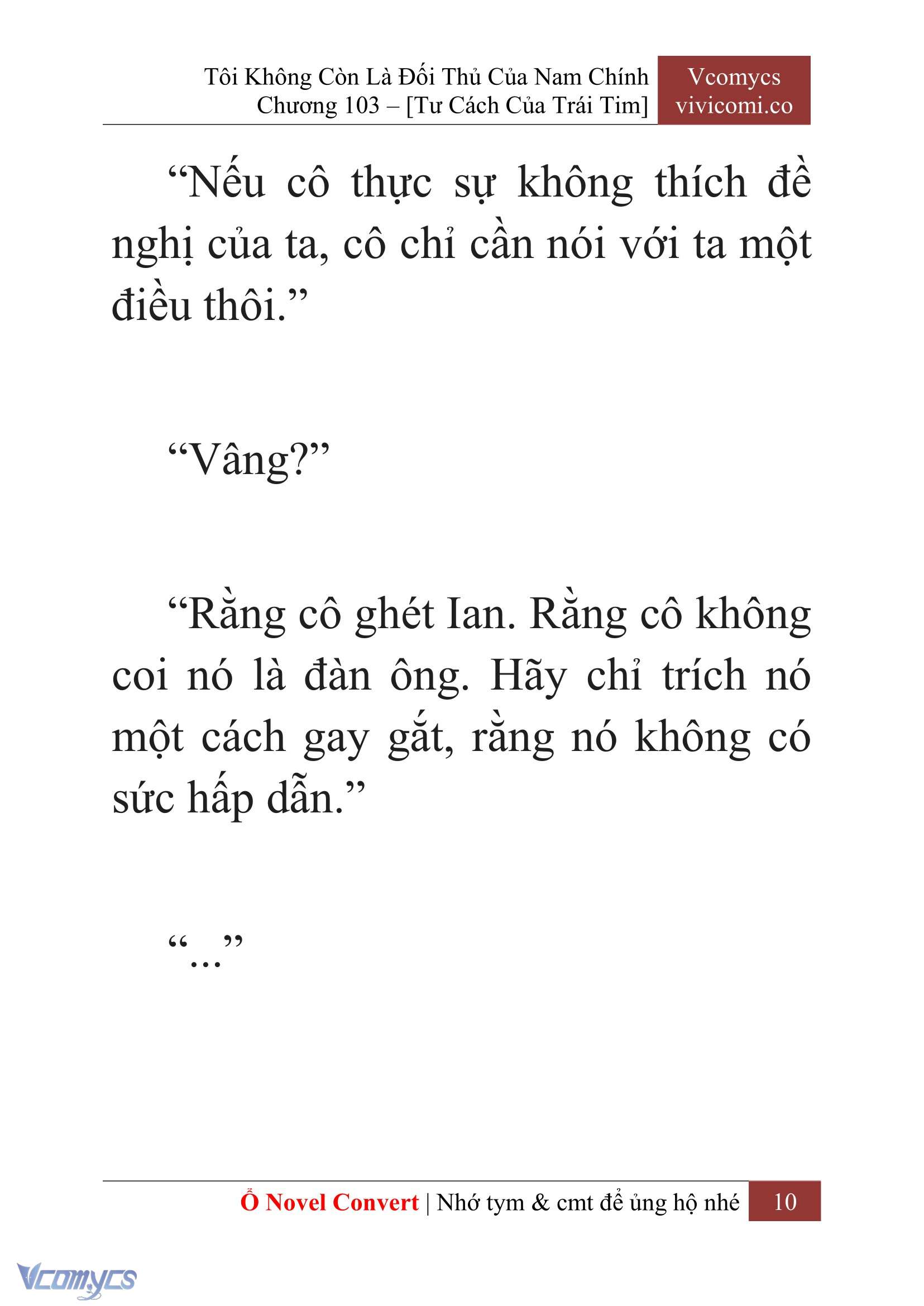 [Novel] Tôi Không Còn Là Đối Thủ Của Nam Chính Chap 103 - Trang 2