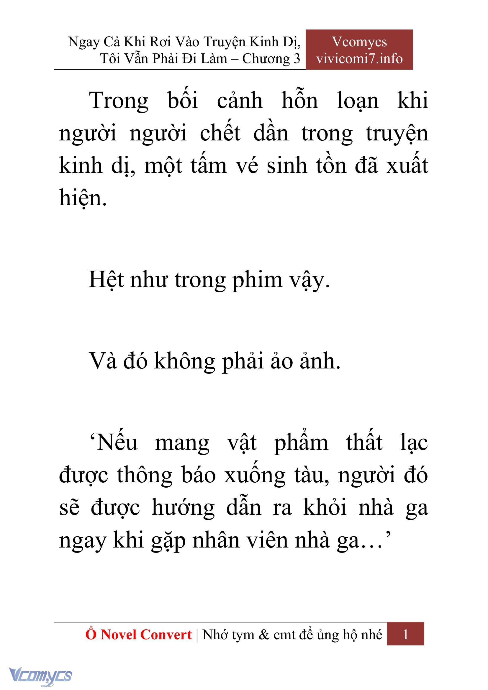 [Novel] Ngay Cả Khi Rơi Vào Truyện Kinh Dị, Tôi Vẫn Phải Đi Làm Chap 3 - Trang 2