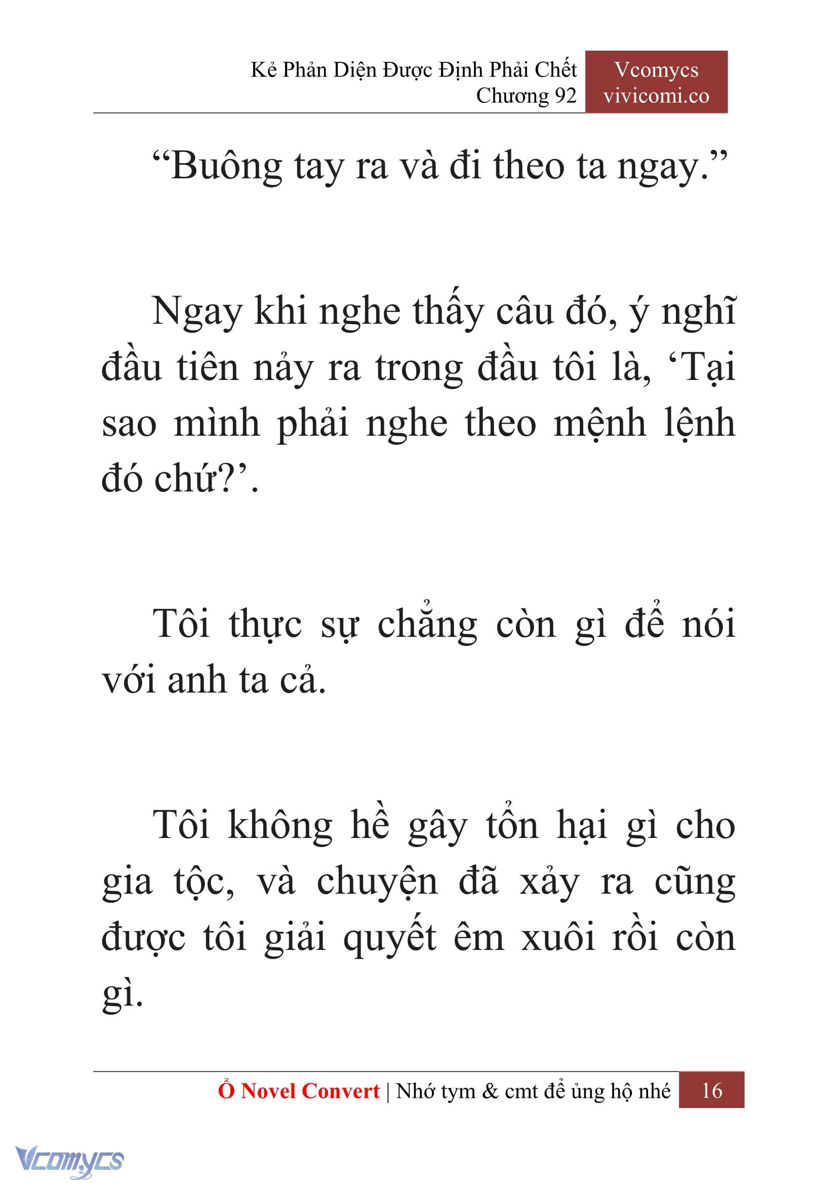 [Novel] Kẻ Phản Diện Được Định Phải Chết Chap 92 - Trang 2