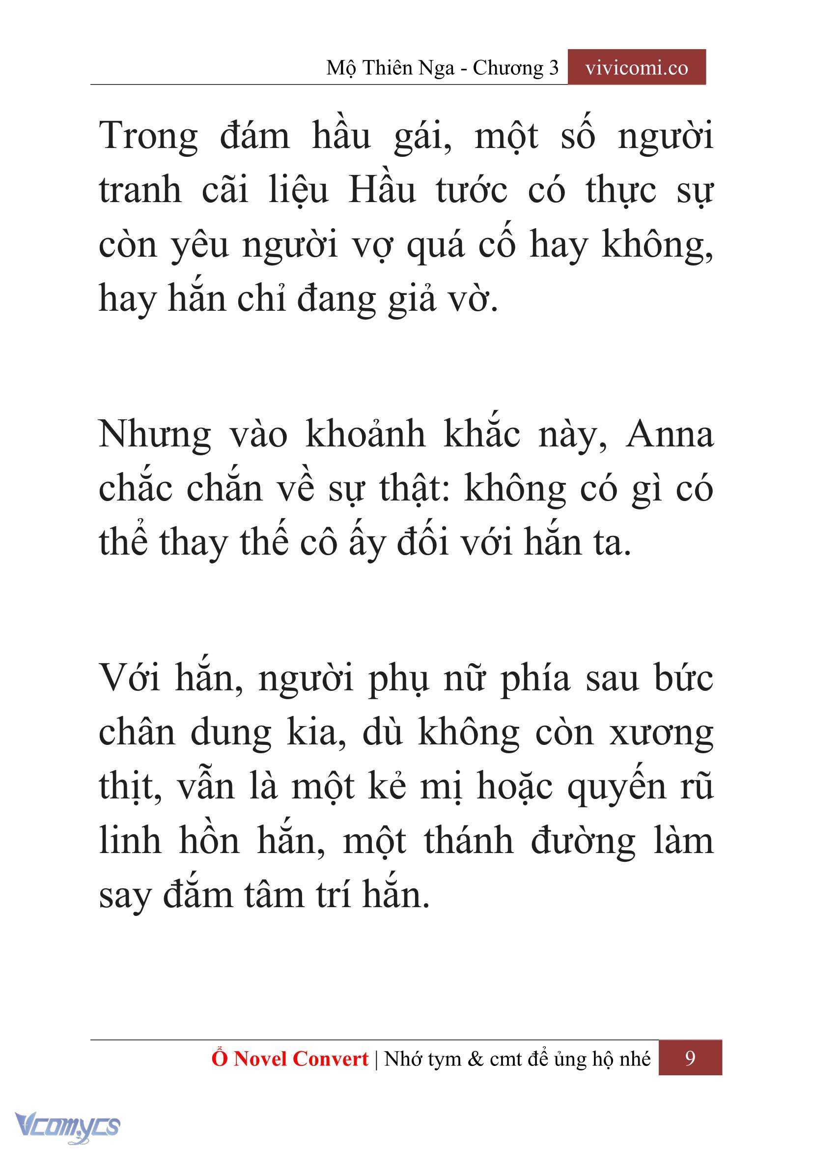 [Novel] Mộ Thiên Nga Chap 3 - Trang 2