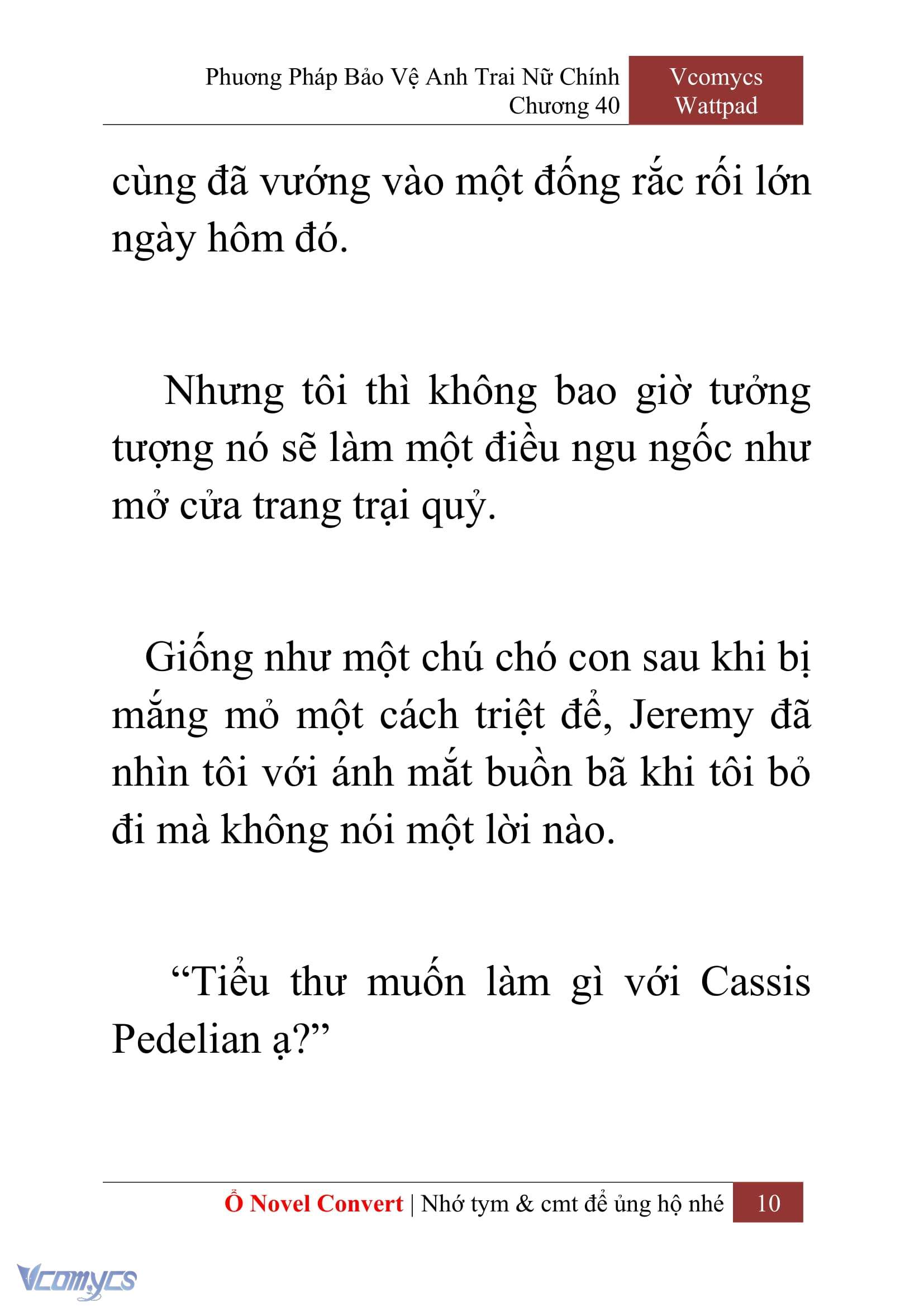 [Novel] Phương Pháp Bảo Vệ Anh Trai Nữ Chính Chap 40 - Trang 2