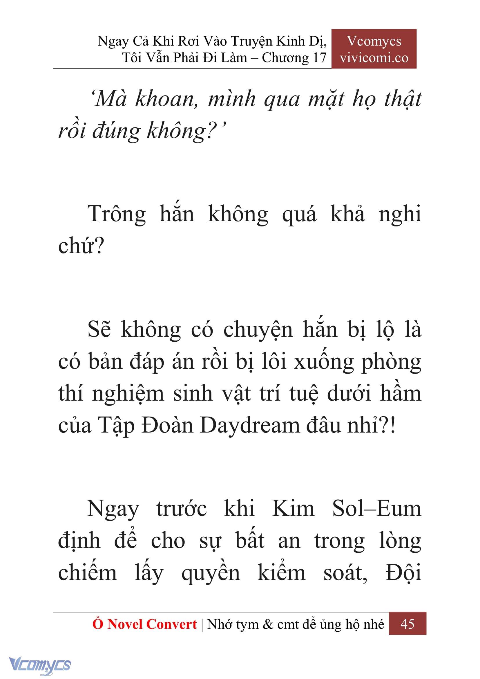 [Novel] Ngay Cả Khi Rơi Vào Truyện Kinh Dị, Tôi Vẫn Phải Đi Làm Chap 17 - Trang 2
