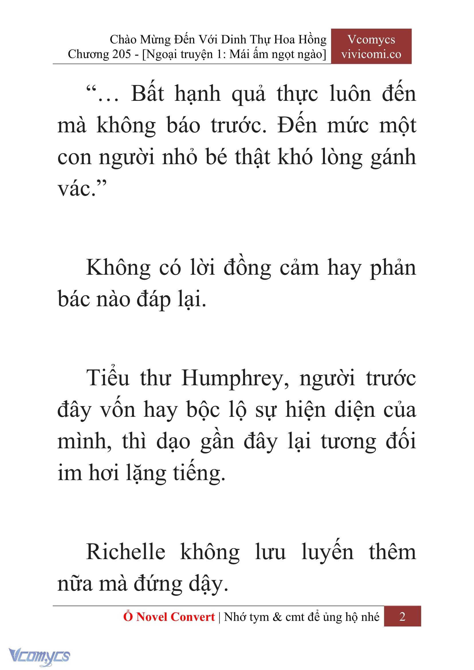 [Novel] Chào Mừng Đến Với Dinh Thự Hoa Hồng Chap 205 - Trang 2
