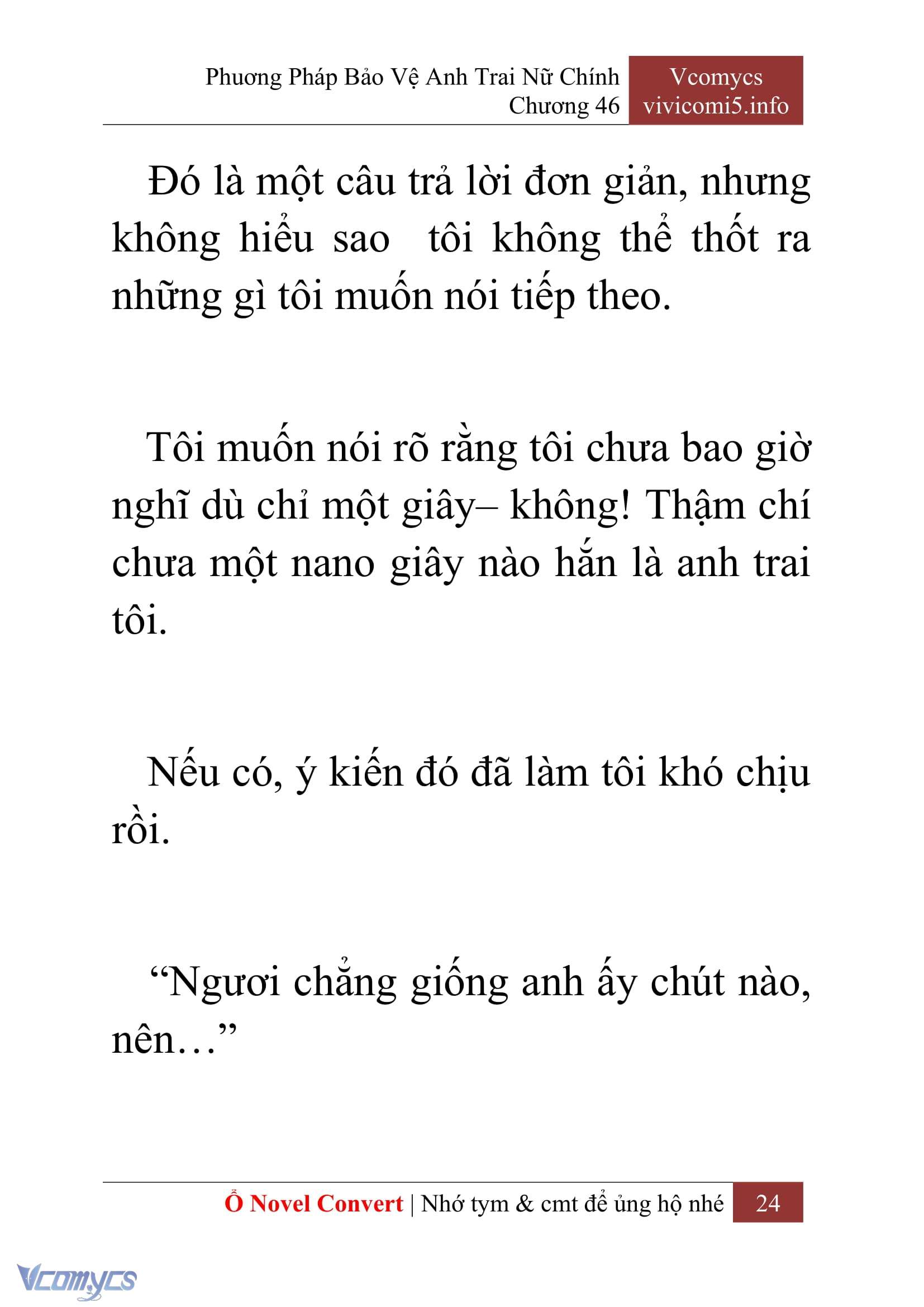 [Novel] Phương Pháp Bảo Vệ Anh Trai Nữ Chính Chap 46 - Trang 2