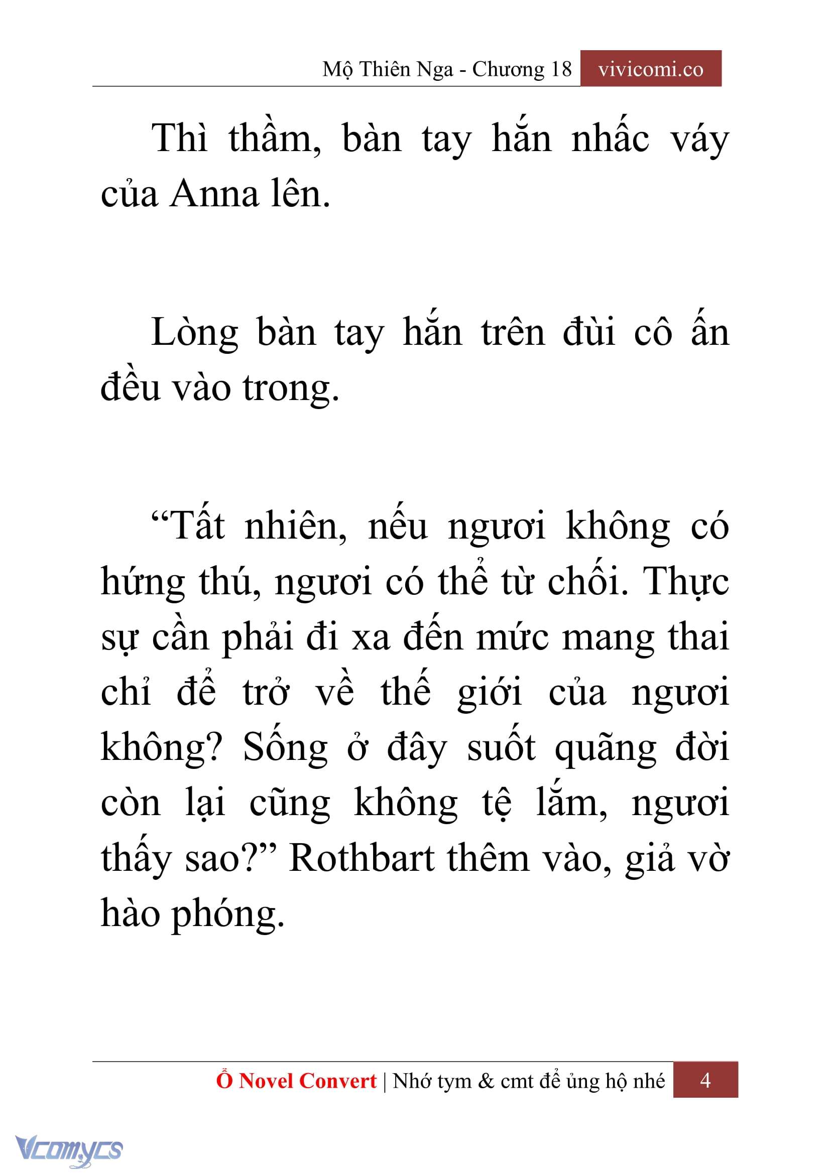 [Novel] Mộ Thiên Nga Chap 18 - Trang 2