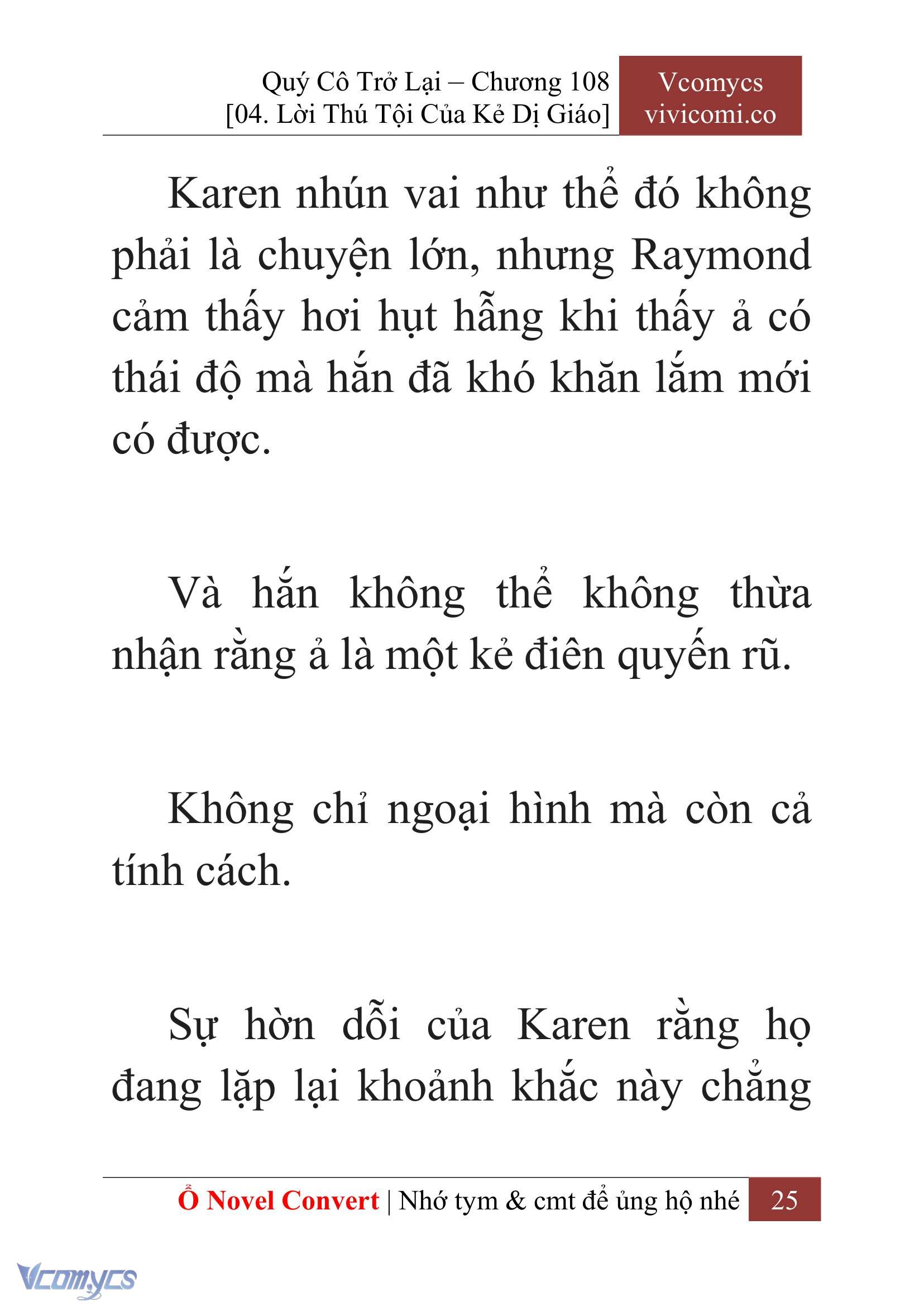 [Novel] Quý Cô Trở Lại Chap 108 - Trang 2