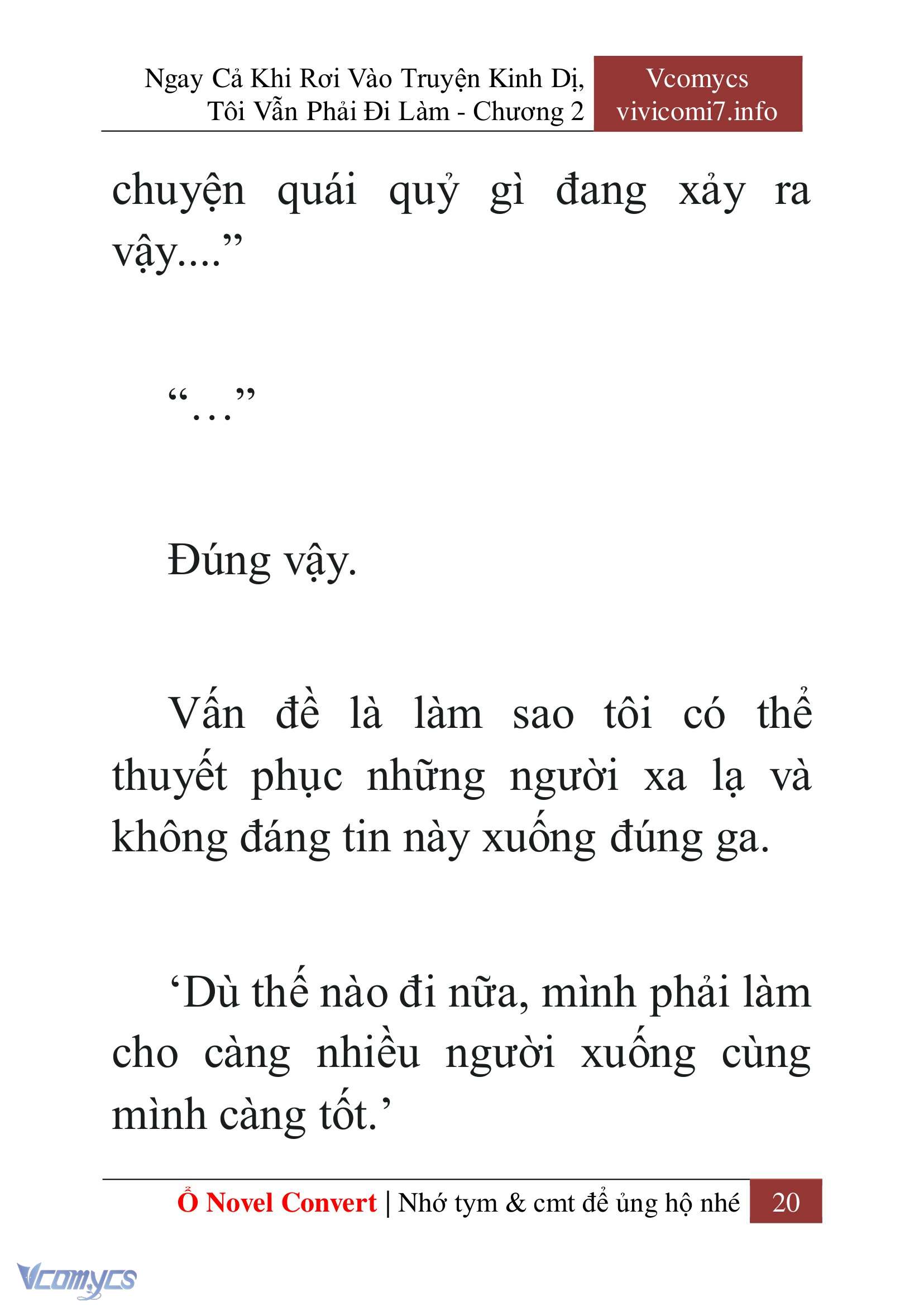 [Novel] Ngay Cả Khi Rơi Vào Truyện Kinh Dị, Tôi Vẫn Phải Đi Làm Chap 2 - Trang 2