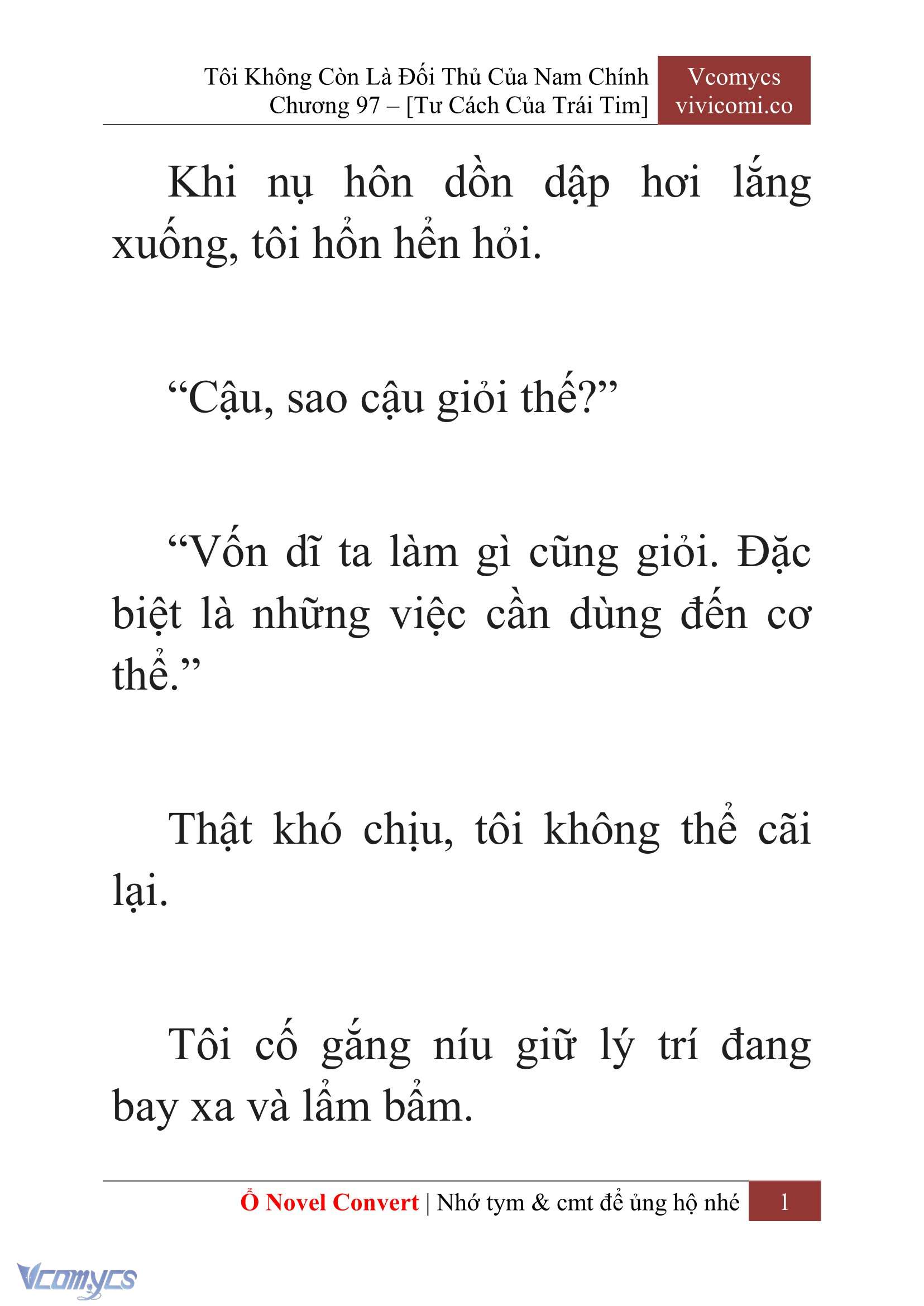 [Novel] Tôi Không Còn Là Đối Thủ Của Nam Chính Chap 97 - Trang 2