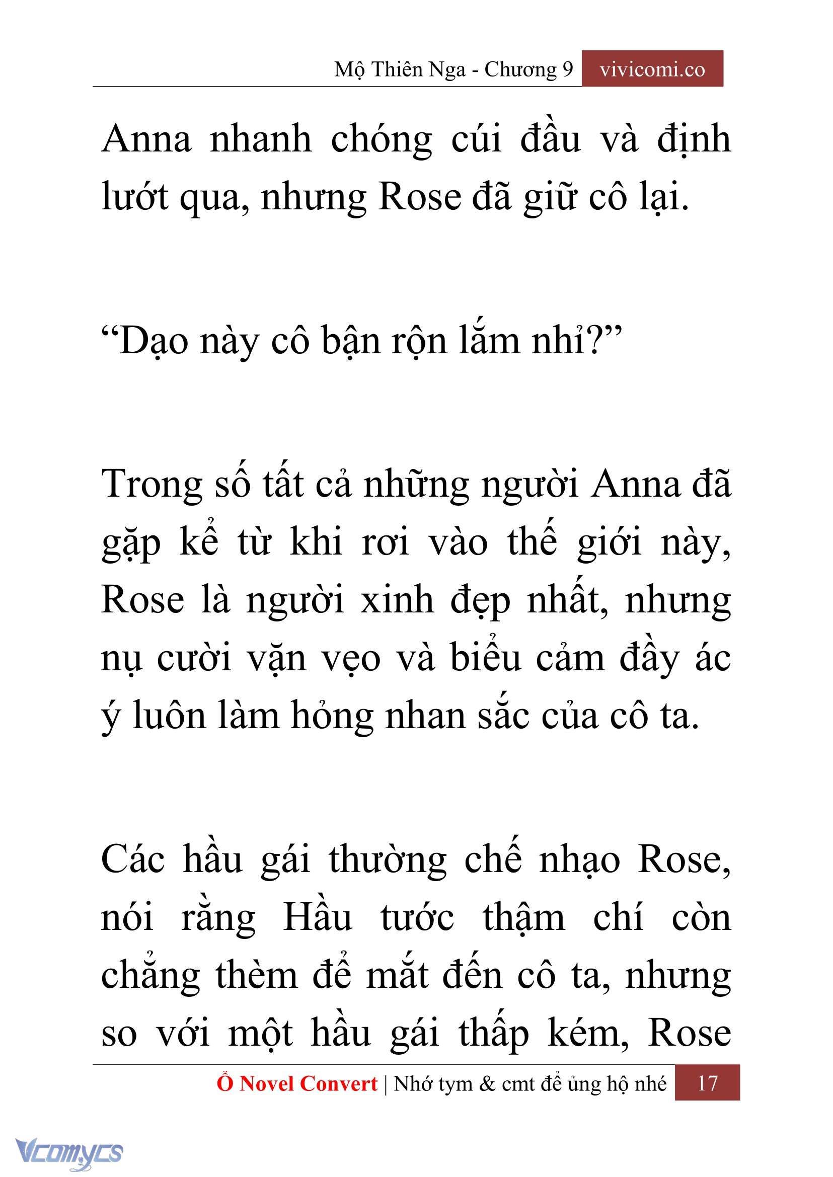 [Novel] Mộ Thiên Nga Chap 9 - Next Chap 10