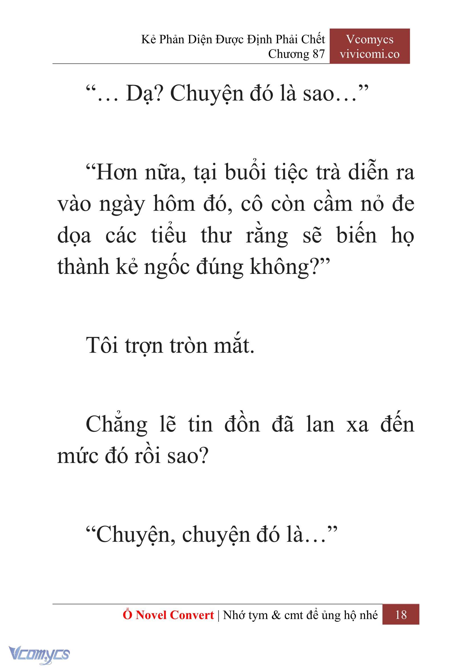 [Novel] Kẻ Phản Diện Được Định Phải Chết Chap 87 - Trang 2