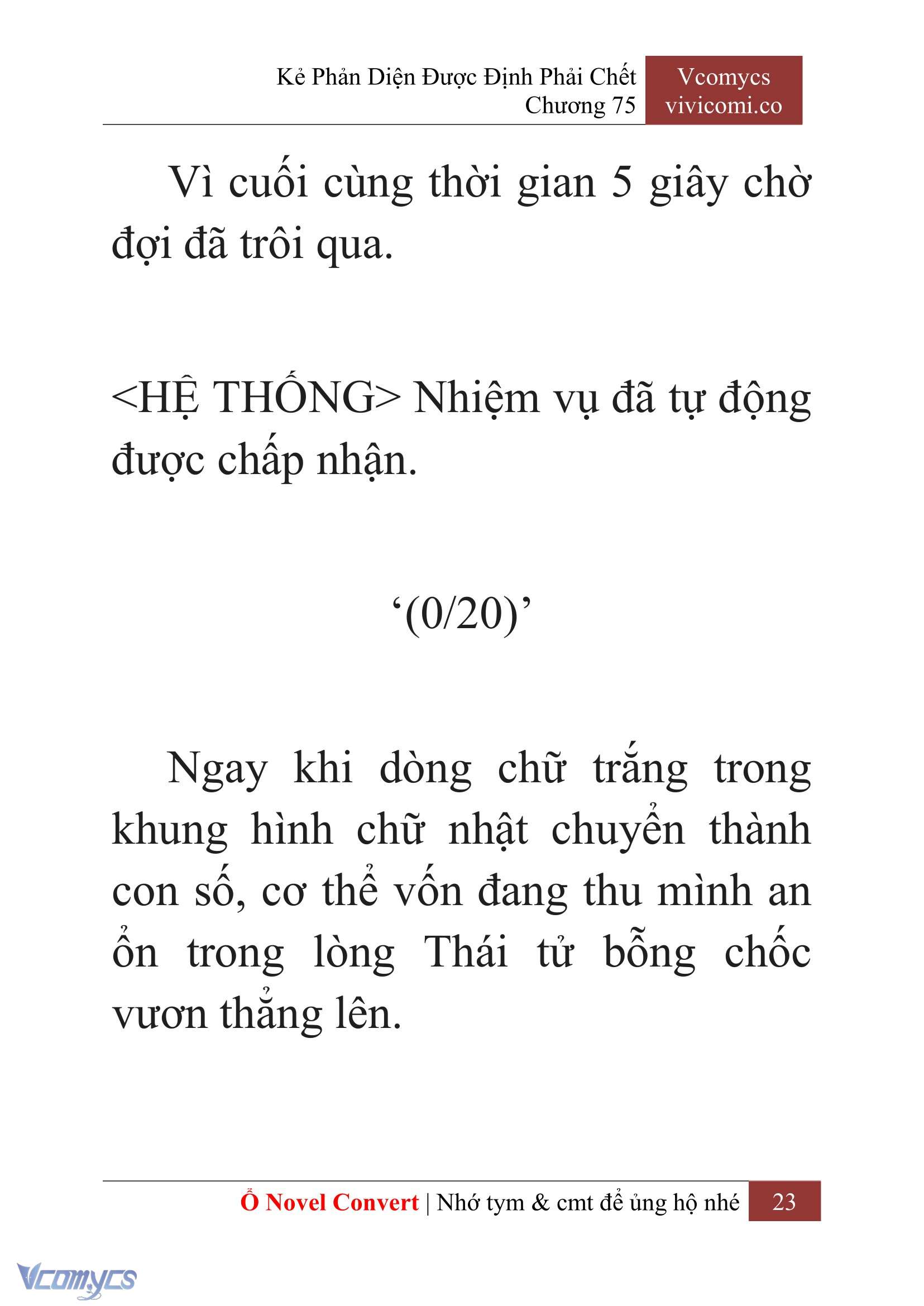 [Novel] Kẻ Phản Diện Được Định Phải Chết Chap 75 - Next Chap 76