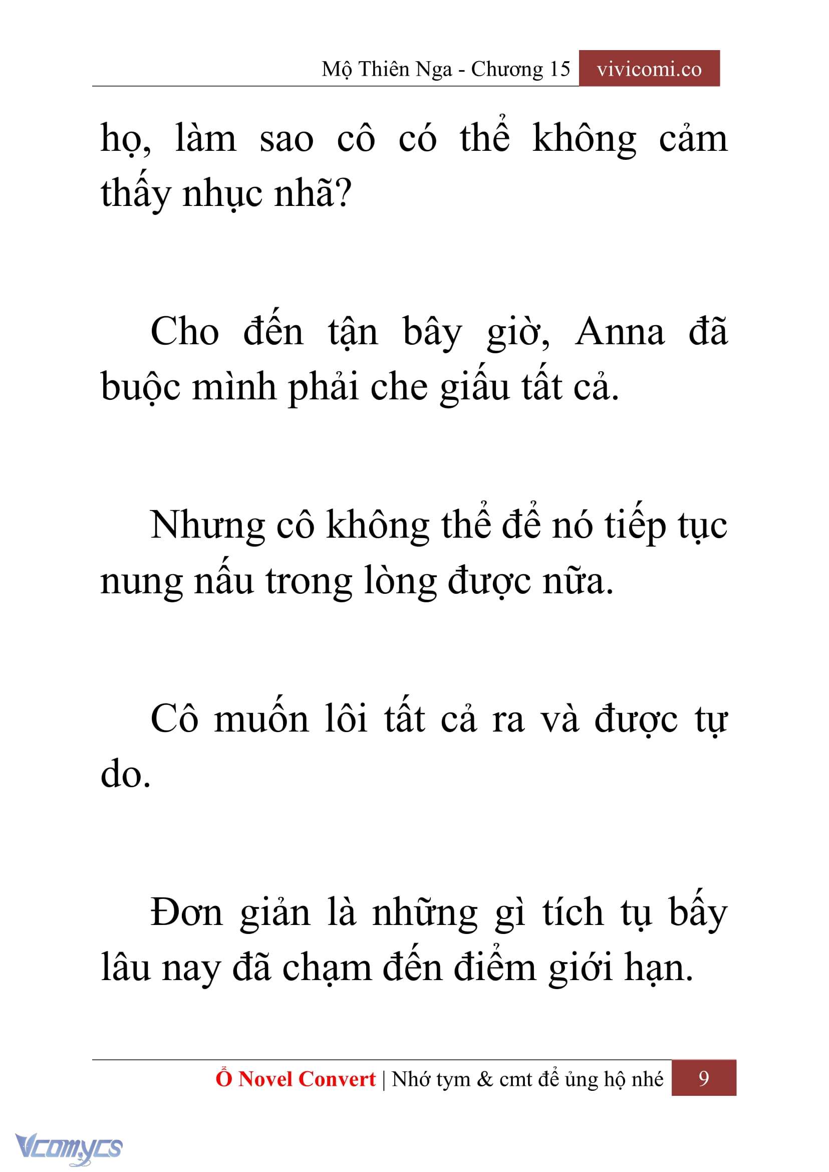 [Novel] Mộ Thiên Nga Chap 15 - Trang 2