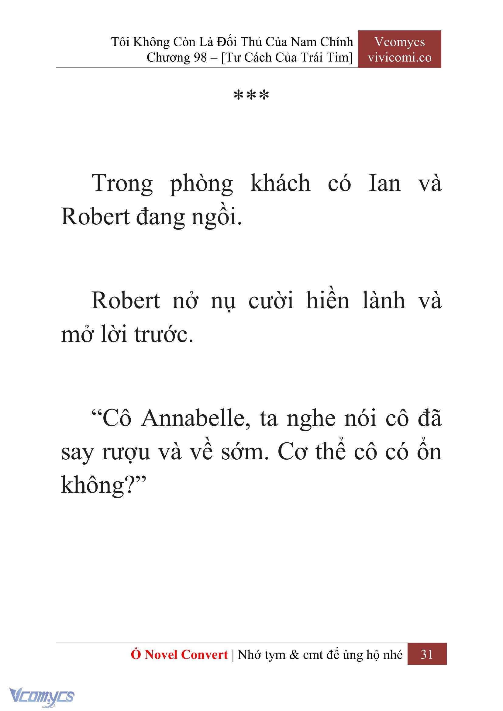 [Novel] Tôi Không Còn Là Đối Thủ Của Nam Chính Chap 98 - Trang 2