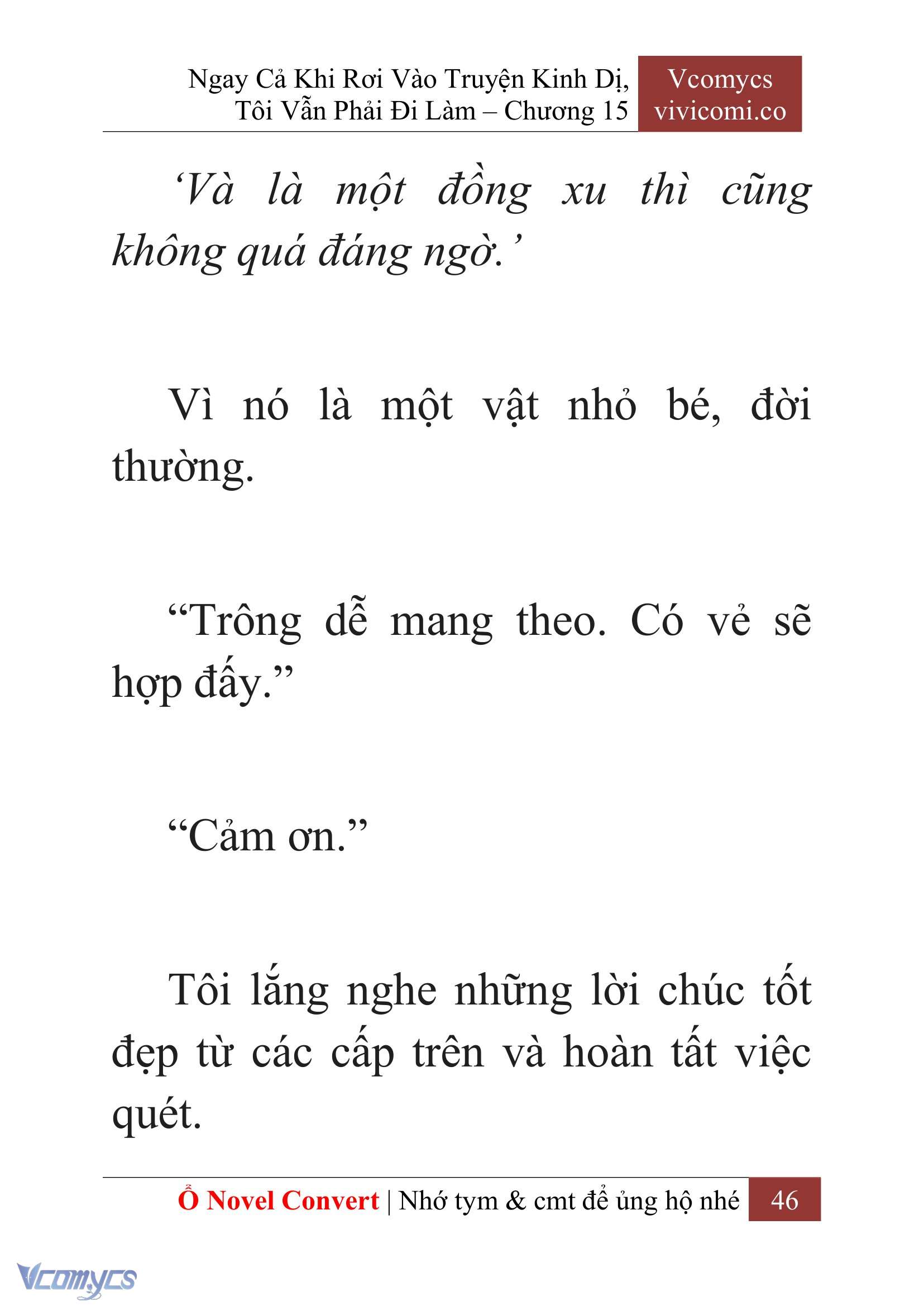 [Novel] Ngay Cả Khi Rơi Vào Truyện Kinh Dị, Tôi Vẫn Phải Đi Làm Chap 15 - Trang 2